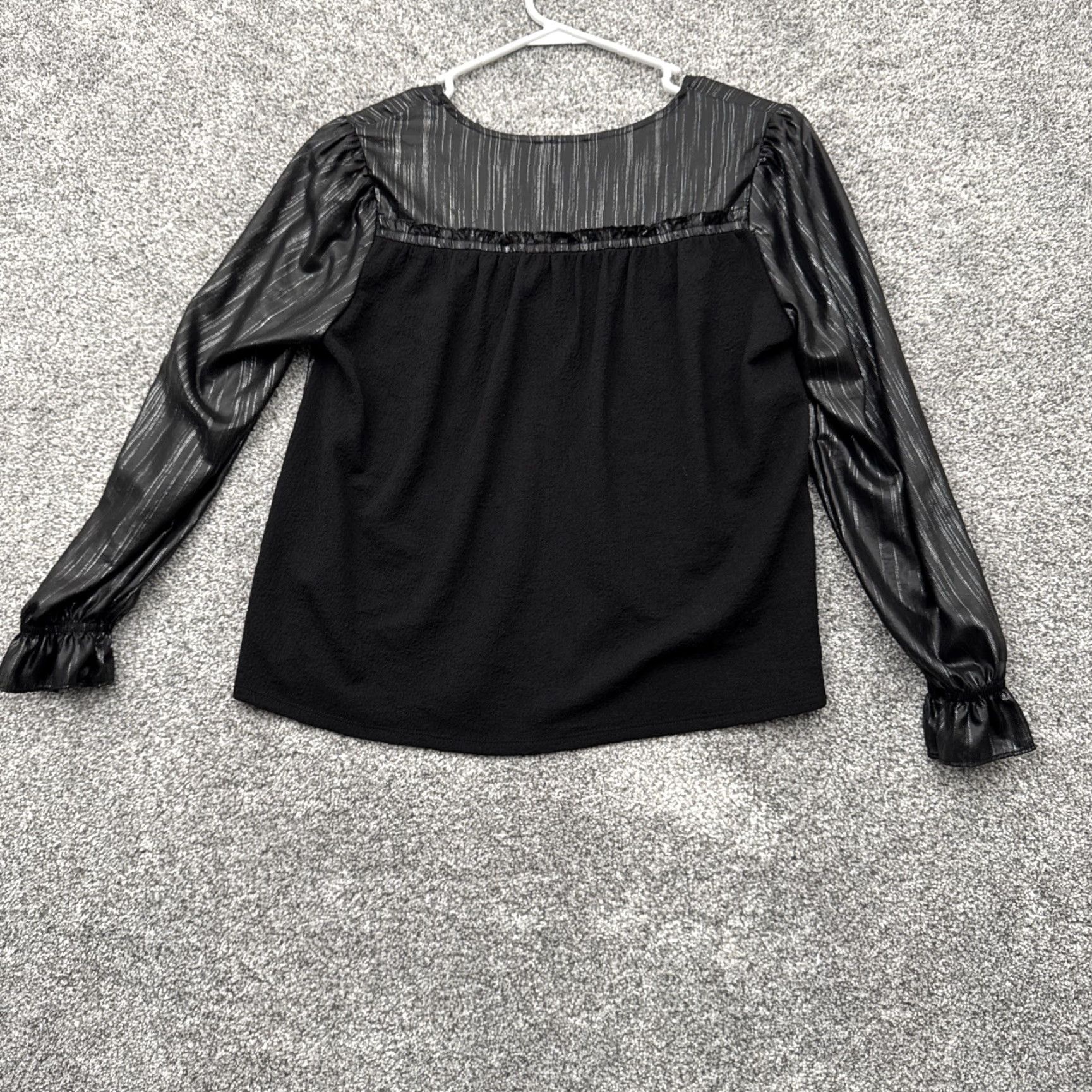 Vintage Current Air Blouse Womens Small V-Neck Long Sleeve Pullover Black Office Casual Workwear Bohemian Classic Size S / US 4 / IT 40 - 7 Thumbnail