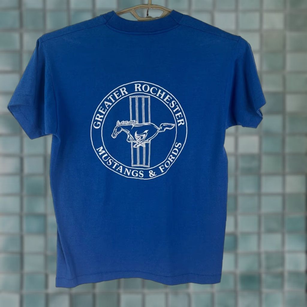 Fruit Of The Loom VINTAGE Greater Rochester Mustangs & Fords Fruit Of The Loom Mens Blue T Shirt Size L Size US L / EU 52-54 / 3 - 1 Thumbnail