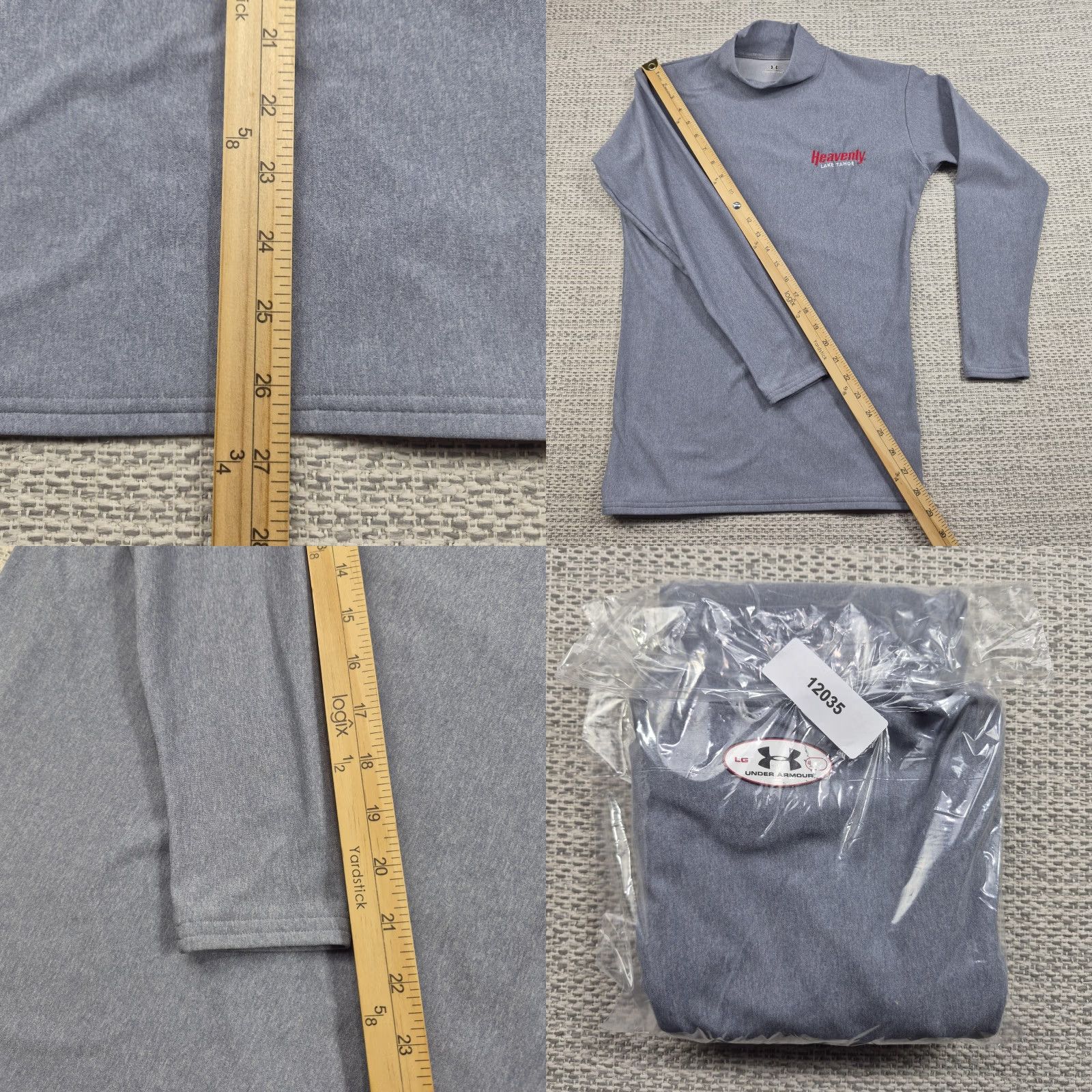 Under Armour Under Armour Shirt Womens Large Gray Heavenly Lake Tahoe Mock Neck Ski Base Layer Size L / US 10 / IT 46 - 9 Thumbnail