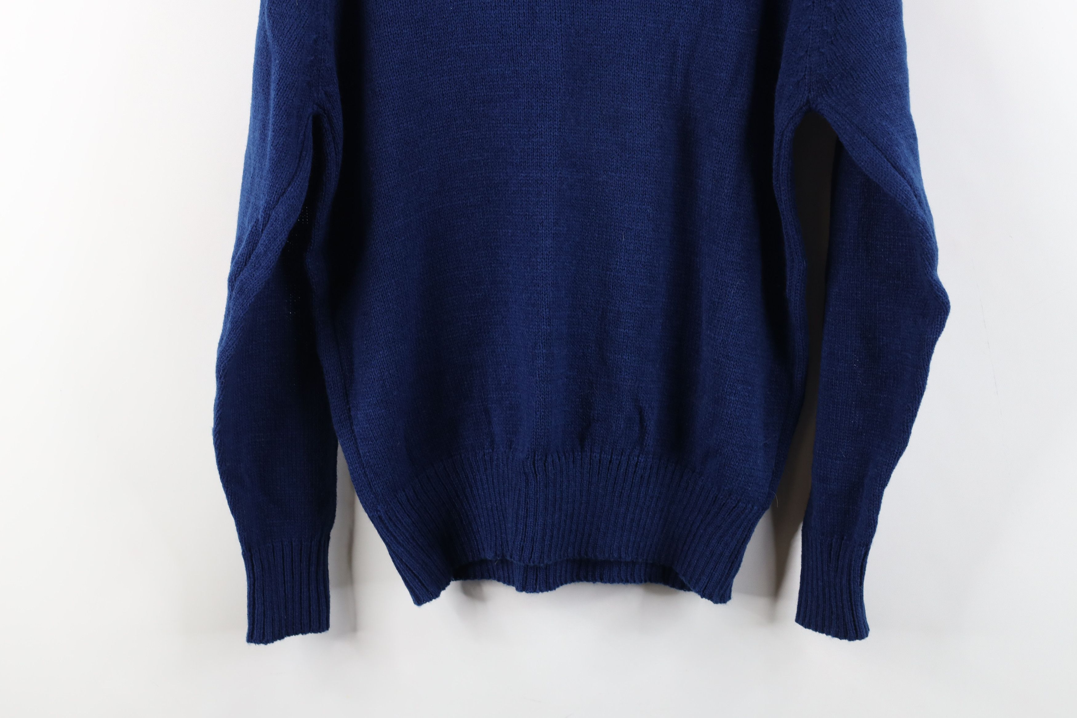 Vintage Vintage 70s Streetwear Chunky Cable Knit Crewneck Sweater Size L / US 10 / IT 46 - 8 Thumbnail