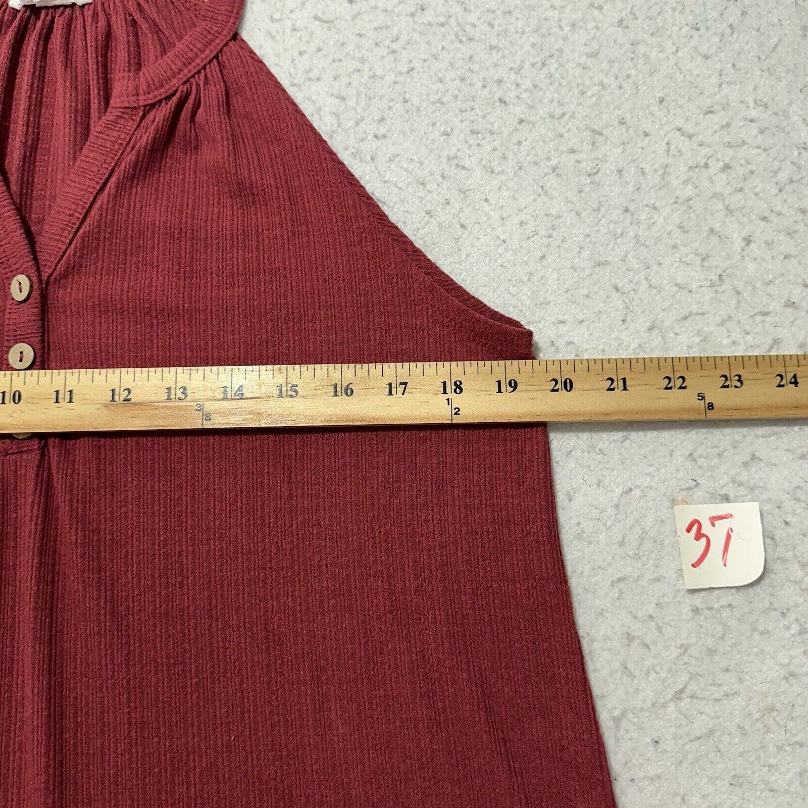 Other Tiny Willow M/L Halter V-Neck Tank Top Maroon Red Blouse Size L / US 10 / IT 46 - 7 Thumbnail