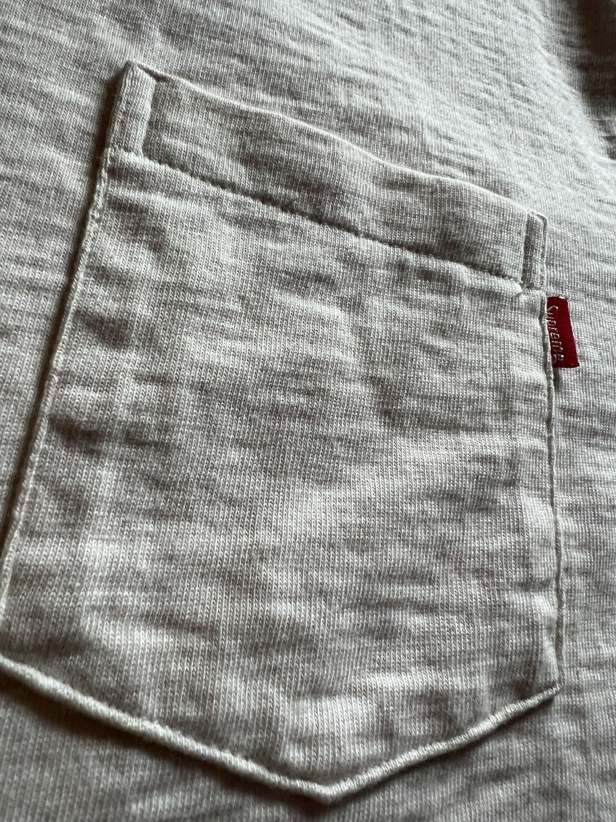 Supreme Supreme S/S Pocket Tee Heather Pale Yellow Size US M / EU 48-50 / 2 - 2 Thumbnail