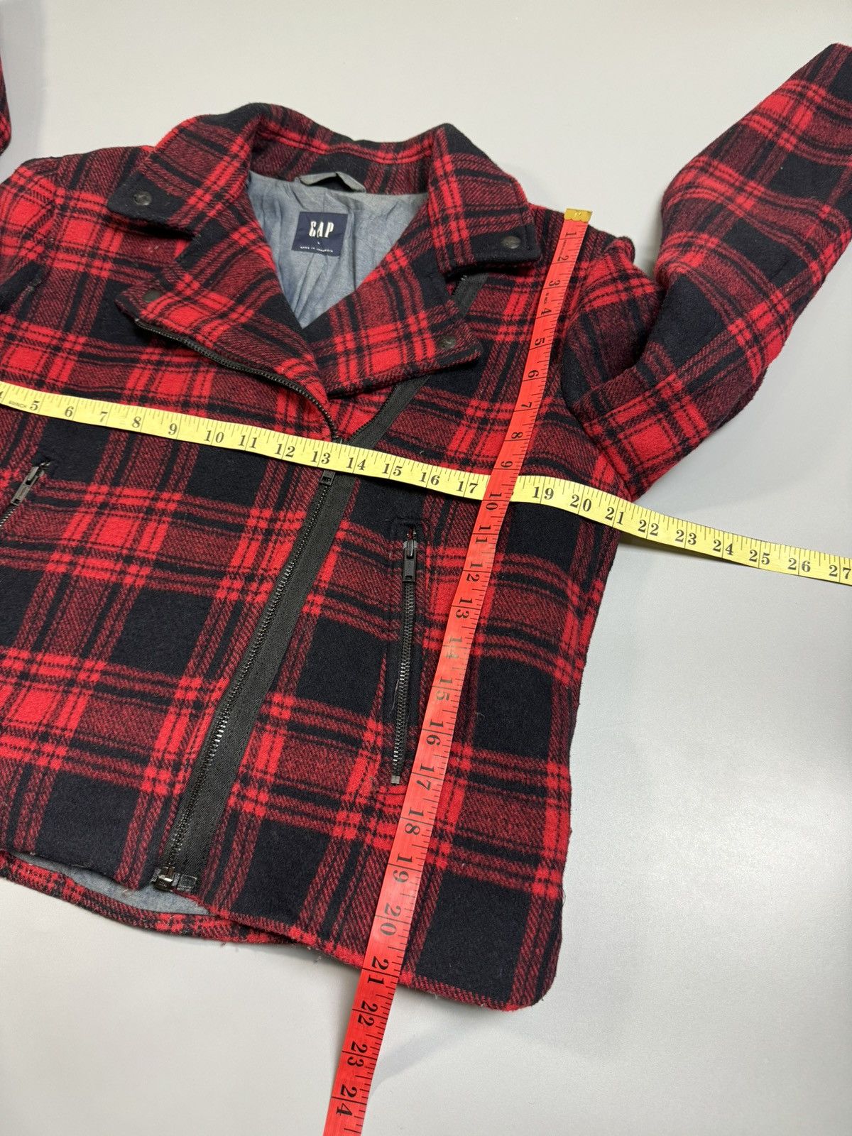 Gap 🔥Vintage 90s🔥 GAP Double Collar Wool Jacket Size L / US 10 / IT 46 - 10 Thumbnail