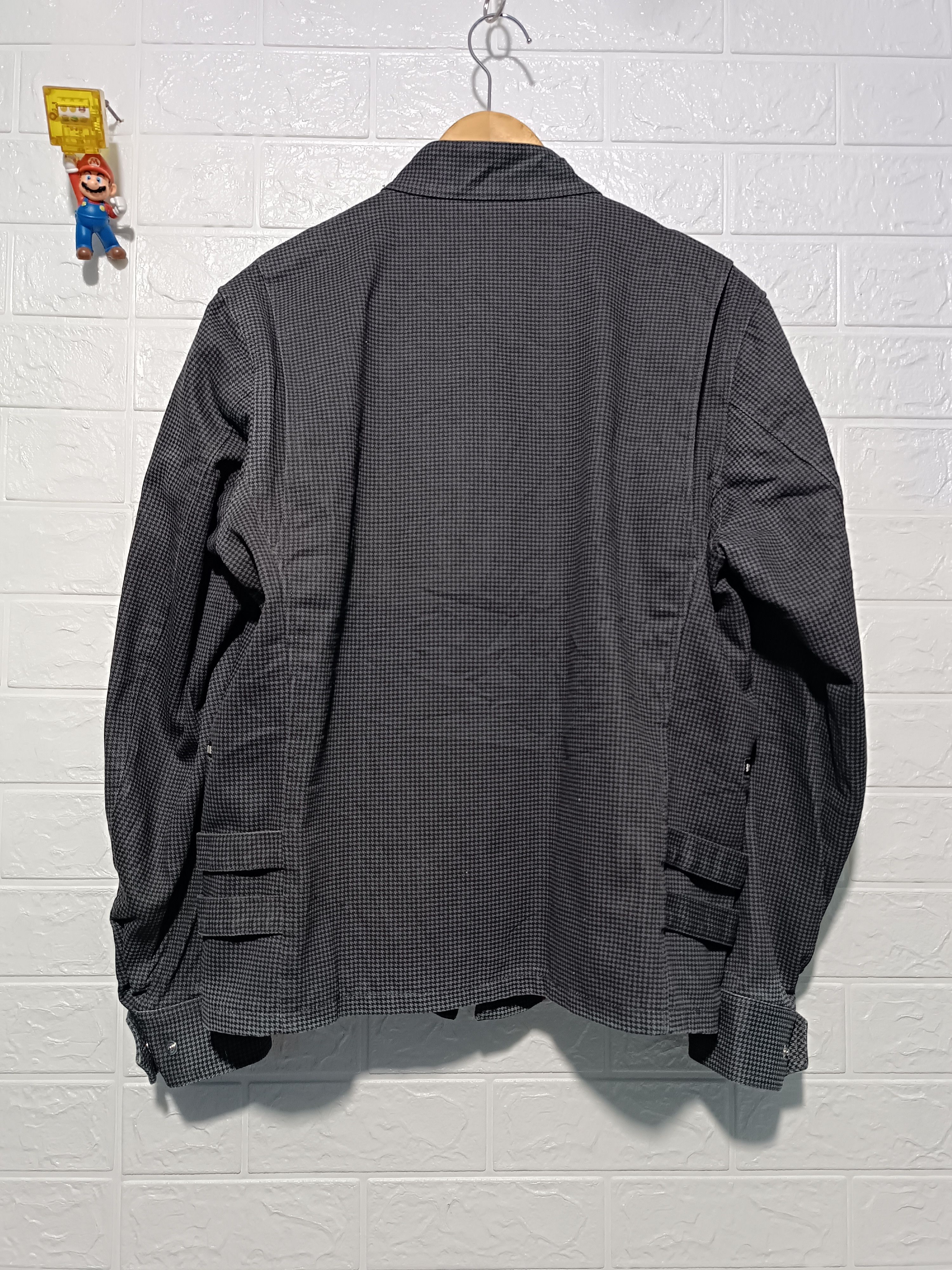 Japanese Brand Vintage Moto Biker Jacket Micro Check Zip Detail Size US L / EU 52-54 / 3 - 8 Thumbnail