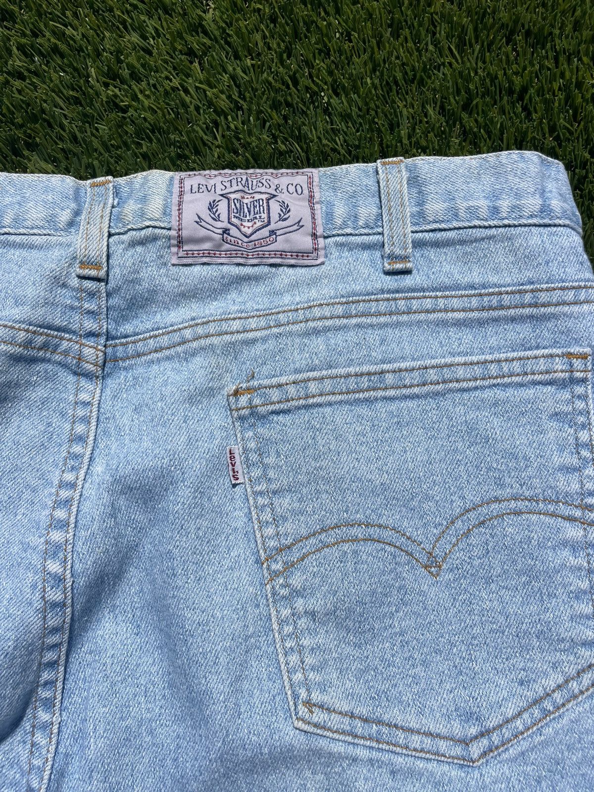Levi's Vintage Clothing Vintage 80s Levi’s silver metal jeans Size US 37 - 1 Thumbnail