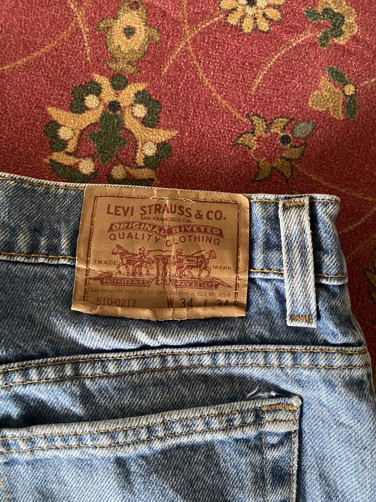 Levi's × Vintage 🔥VERYRARE🔥🔥Vintage Levi’s Distressed Denim Size US 33 - 9 Thumbnail