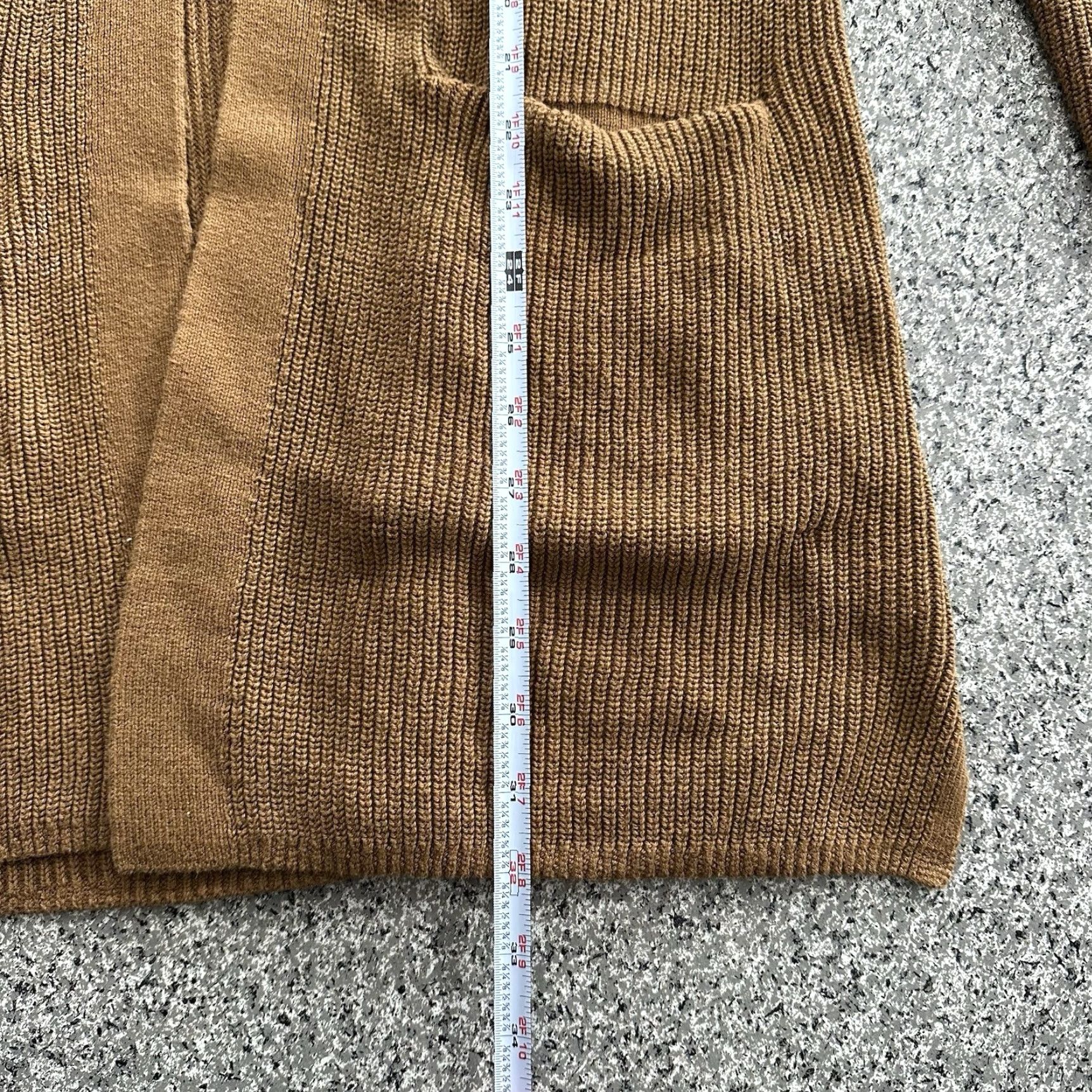 Old Navy Old Navy Cardigan Sweater Womens M Brown Knit Longline Open Front Livaeco Size M / US 6-8 / IT 42-44 - 4 Thumbnail