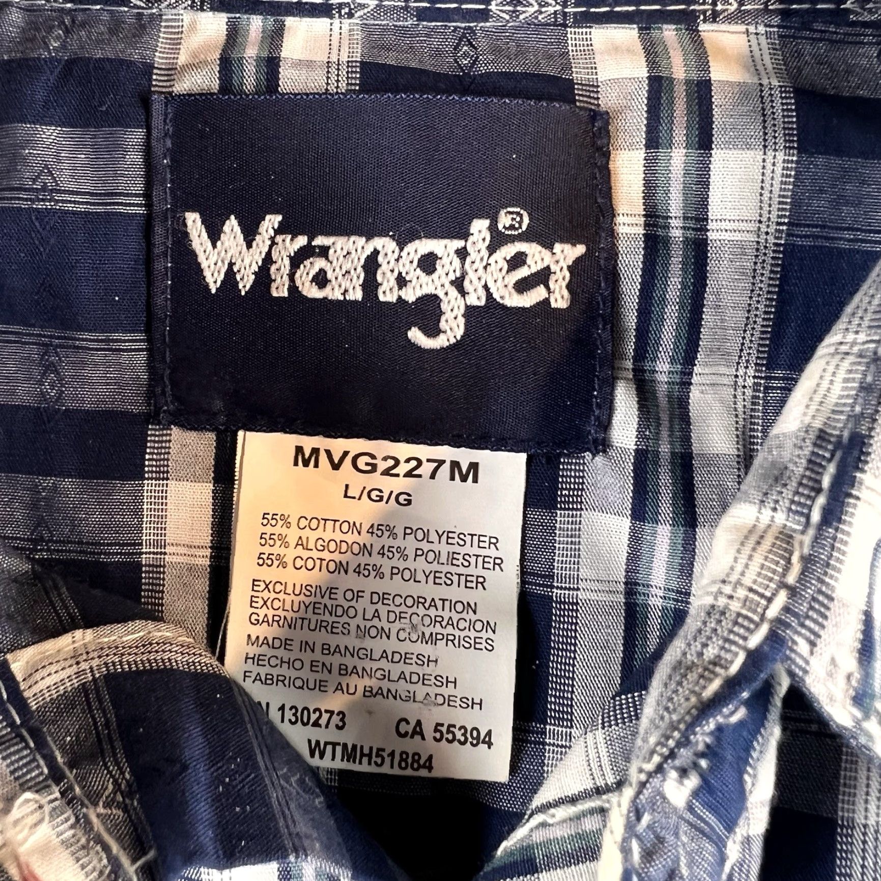 Wrangler VINTAGE Wrangler Plaid Pearl Snap Shirt Mens L Western Cowboy MVG227M Size US L / EU 52-54 / 3 - 3 Thumbnail