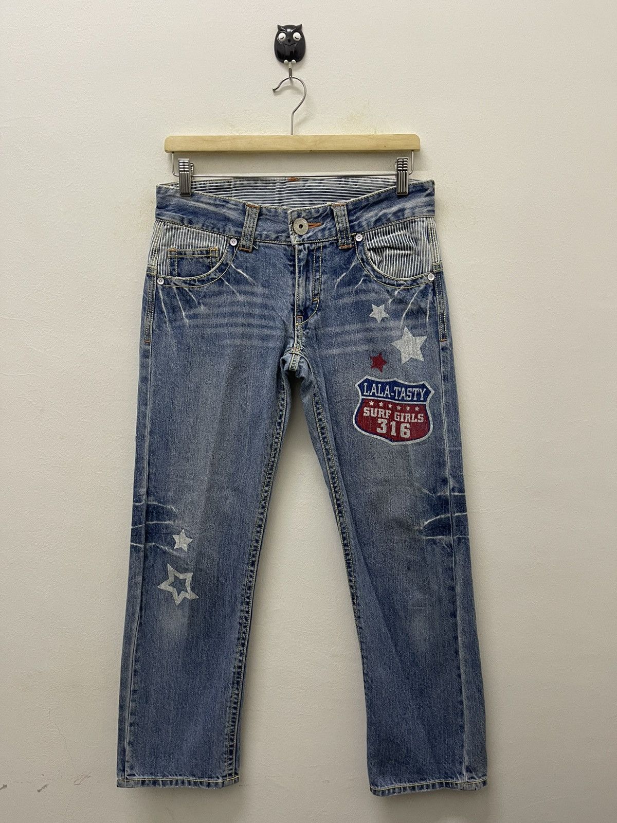 Japanese Brand Rare Vintage LTY Lala Tasty Surf Hickory Stripe Denim Size US 29 - 10 Thumbnail