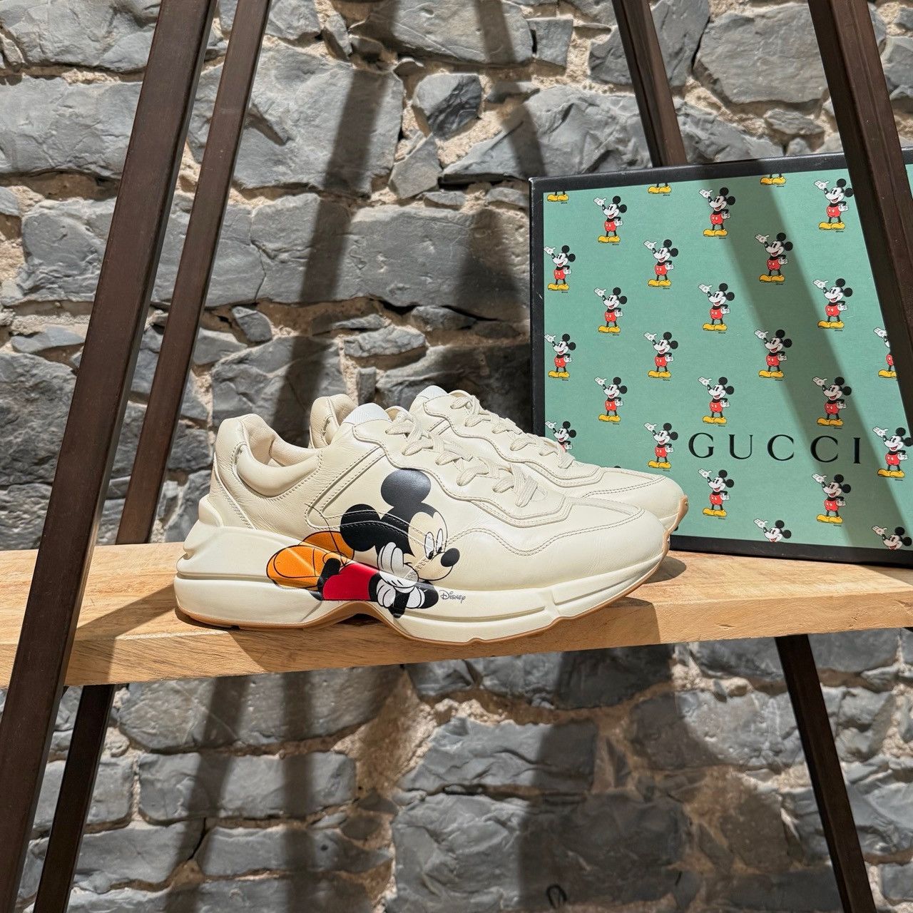 Disney × Gucci Gucci X Disney Rhyton Ivory Chunky Sneakers - 8.5 UK Size US 9.5 / EU 42-43 - 1 Thumbnail