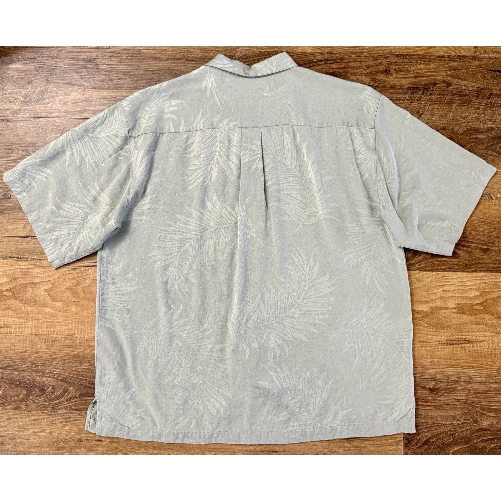 Other Jamaica Jaxx Men's Light Green Silk Button Down SS Shirt Size US L / EU 52-54 / 3 - 2 Thumbnail