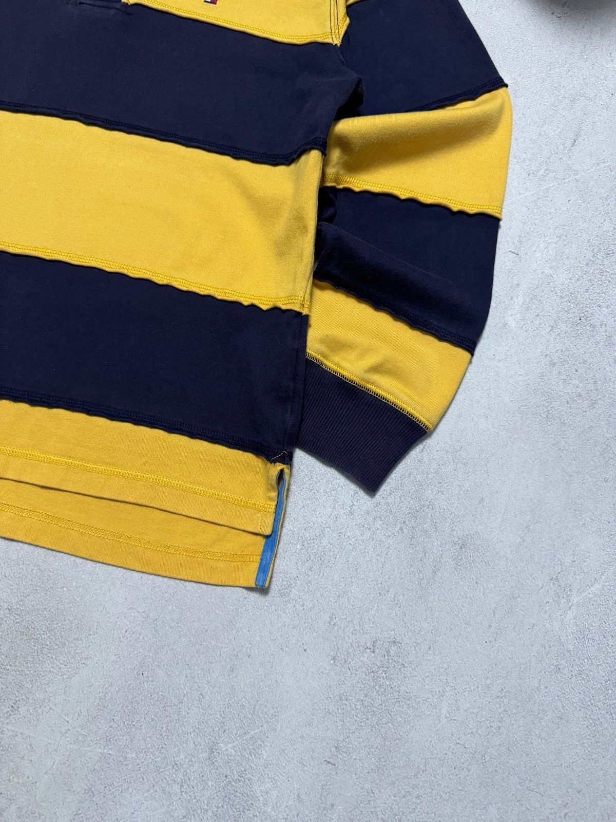 Tommy Hilfiger × Vintage Vintage Tommy Hilfiger Rugby Striped Sweatshirt Y2K 90s Size US S / EU 44-46 / 1 - 3 Thumbnail