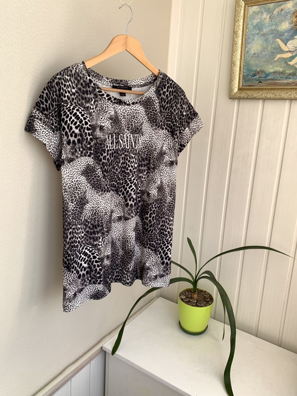 Allsaints Allsaints Emilia Imogen Women’s Leopard T-Shirt Size M-L Size L / US 10 / IT 46 - 1 Thumbnail