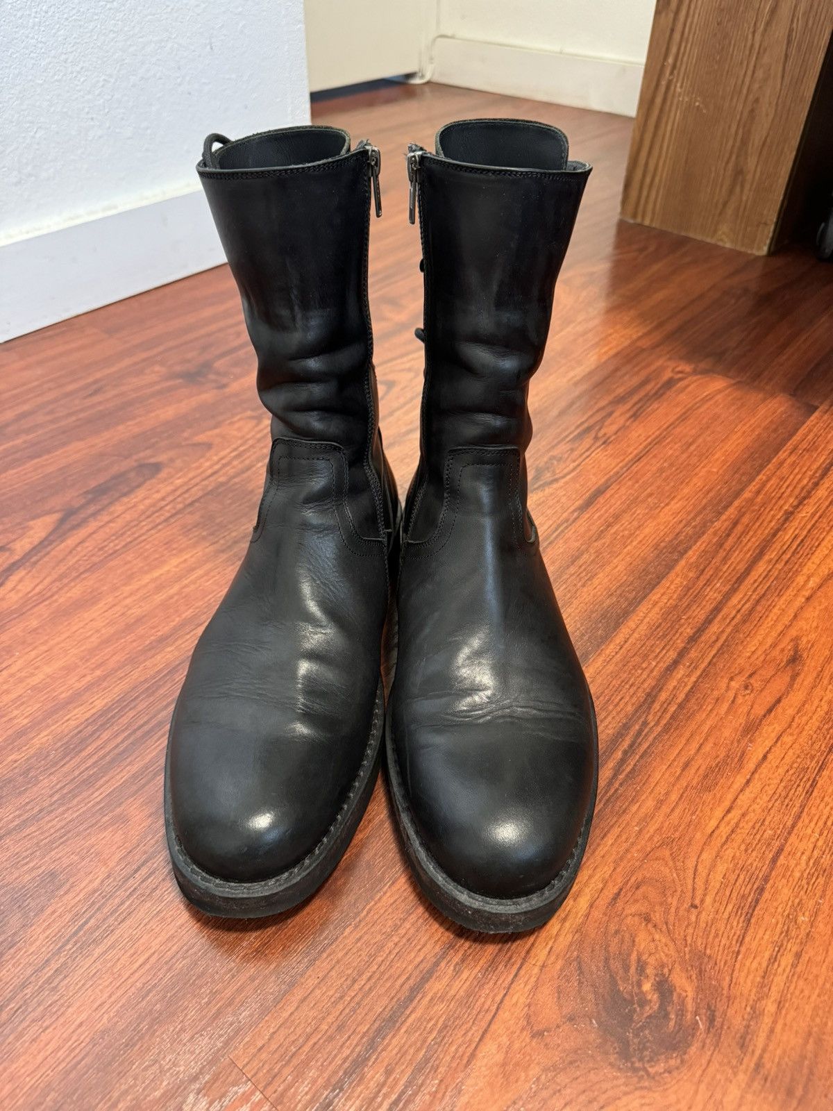 Ann Demeulemeester Ann Demeulemeester Back Lace Vitello Boots Size US 9.5 / EU 42-43 - 1 Thumbnail