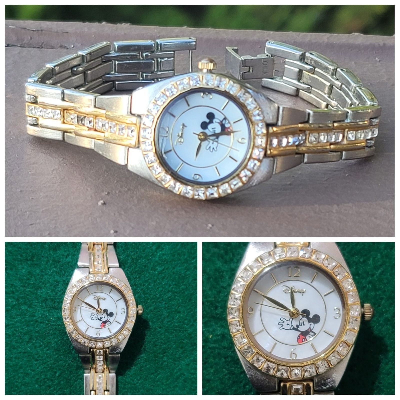 Disney Vtg Disney Mickey Mouse Accurime Two Tone Watch w/ Crystals Size ONE SIZE - 1 Thumbnail