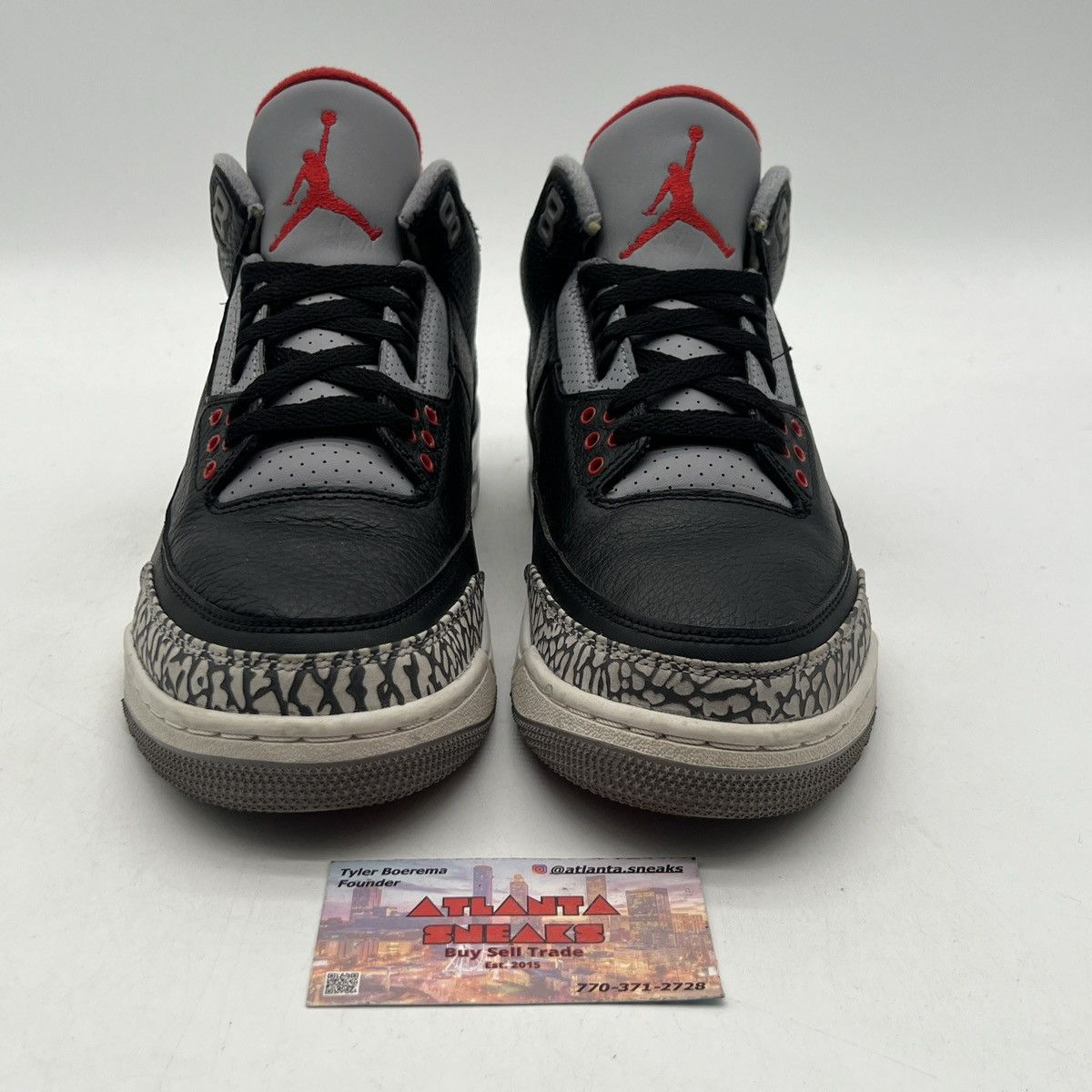 Jordan Brand Air Jordan 3 Black Cement Size US 8.5 / EU 41-42 - 2 Thumbnail