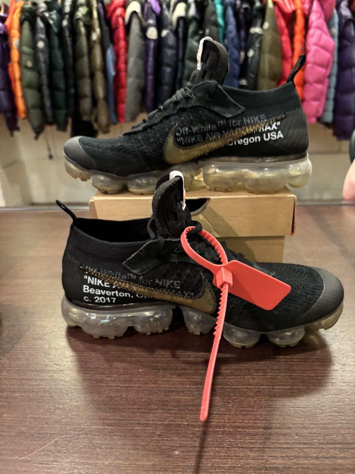 Nike × Off-White Nike Air Vapormax Off-White ‘Black’ (C) Size US 7.5 / EU 40-41 - 3 Thumbnail