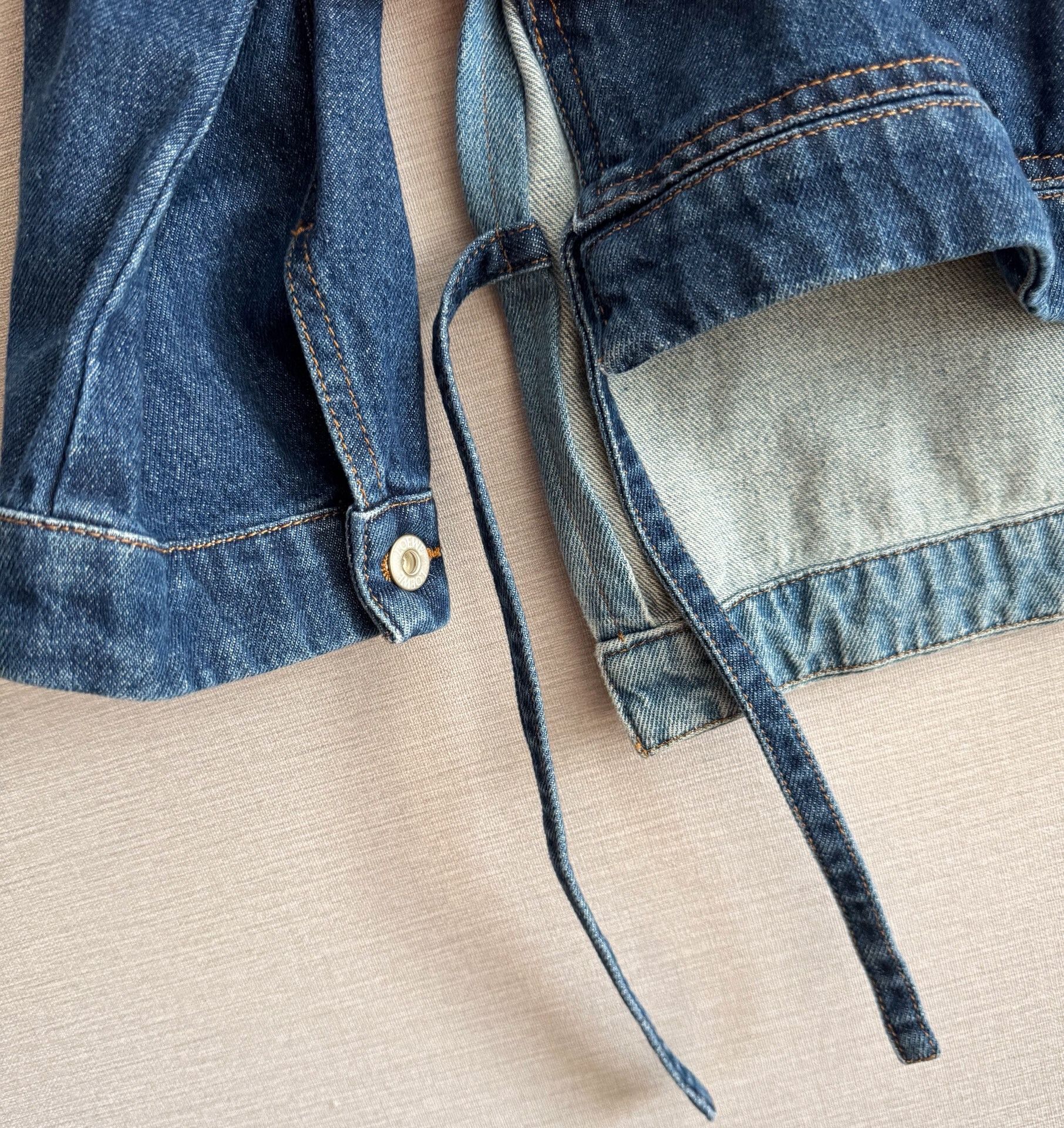 Loewe stylish loewe denim jacket with leather patch Size US S / EU 44-46 / 1 - 5 Thumbnail
