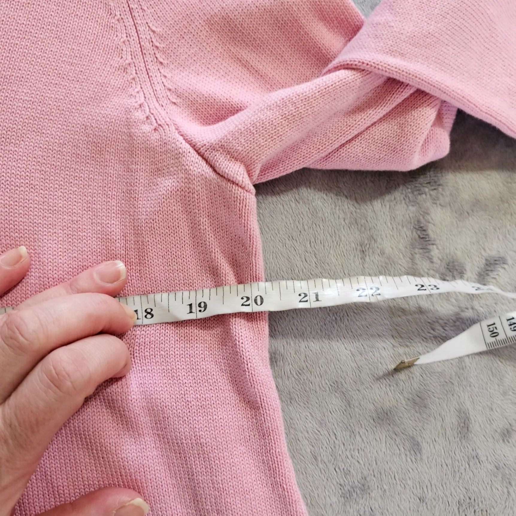 Talbots Talbots Sweater Top Women XL Petite Pink Long Sleeve V-Neck Lace Up Casual Chic Size XL / US 12-14 / IT 48-50 - 5 Thumbnail