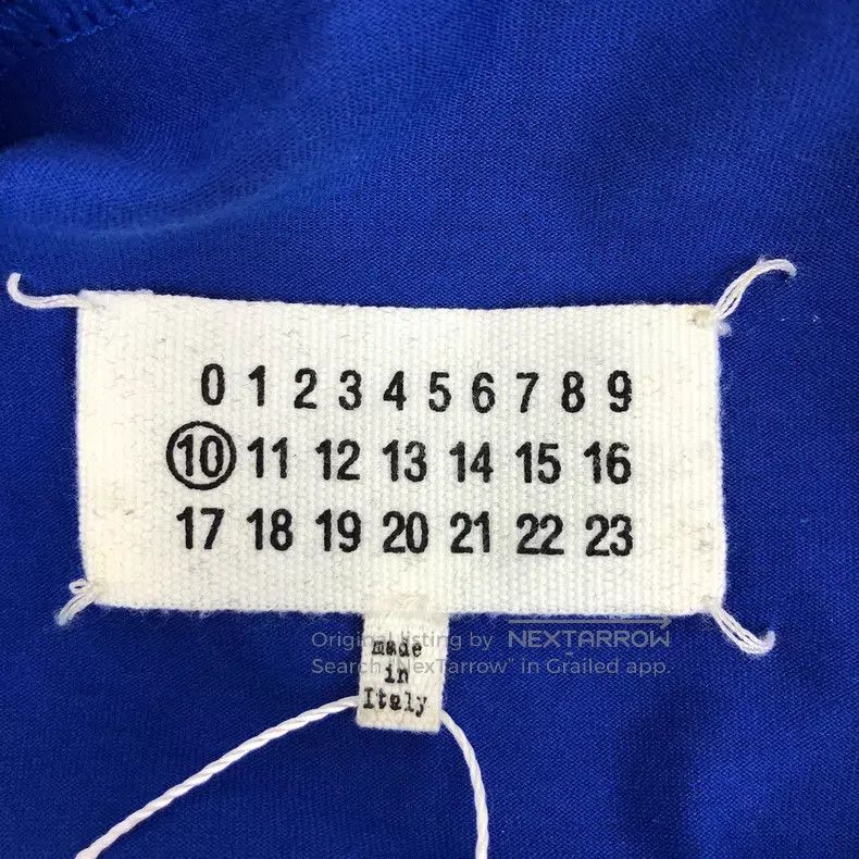 Maison Margiela Maison Margiela Dark blue tie-dyed printed cotton round-ne Size US S / EU 44-46 / 1 - 5 Thumbnail