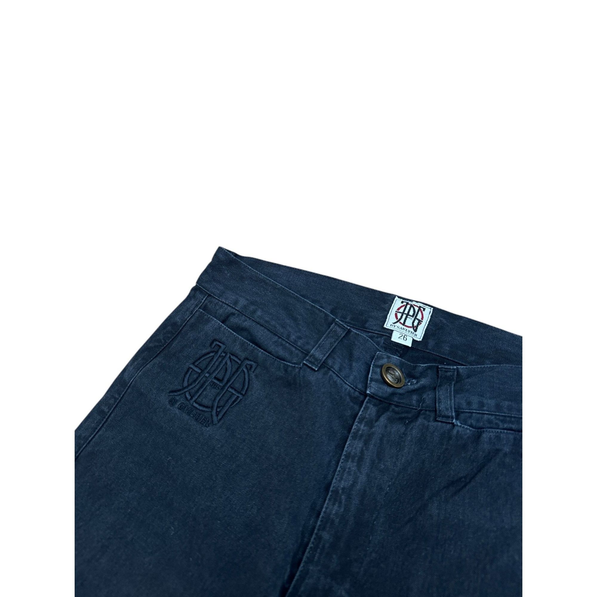 Jean Paul Gaultier Jean Paul Gaultier Vintage JPG Black Cotton Pants Size 26 fi Size 26" / US 2 / IT 38 - 4 Thumbnail
