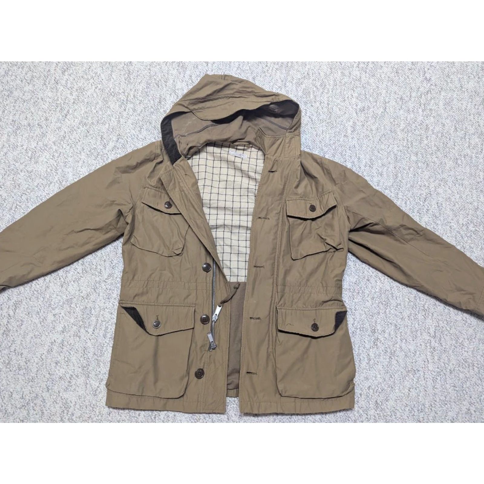 Wallace & Barnes Wallace & Barnes lightweight utility parka M nylon/cotton AA146 coat jacket Mens Regular M Brown Golden nylon/cotton parka coat Size US M / EU 48-50 / 2 - 5 Thumbnail