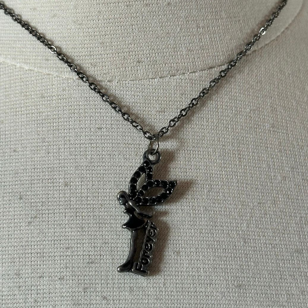 Other black rhinestone fairy pendant chain necklace Size ONE SIZE - 2 Thumbnail