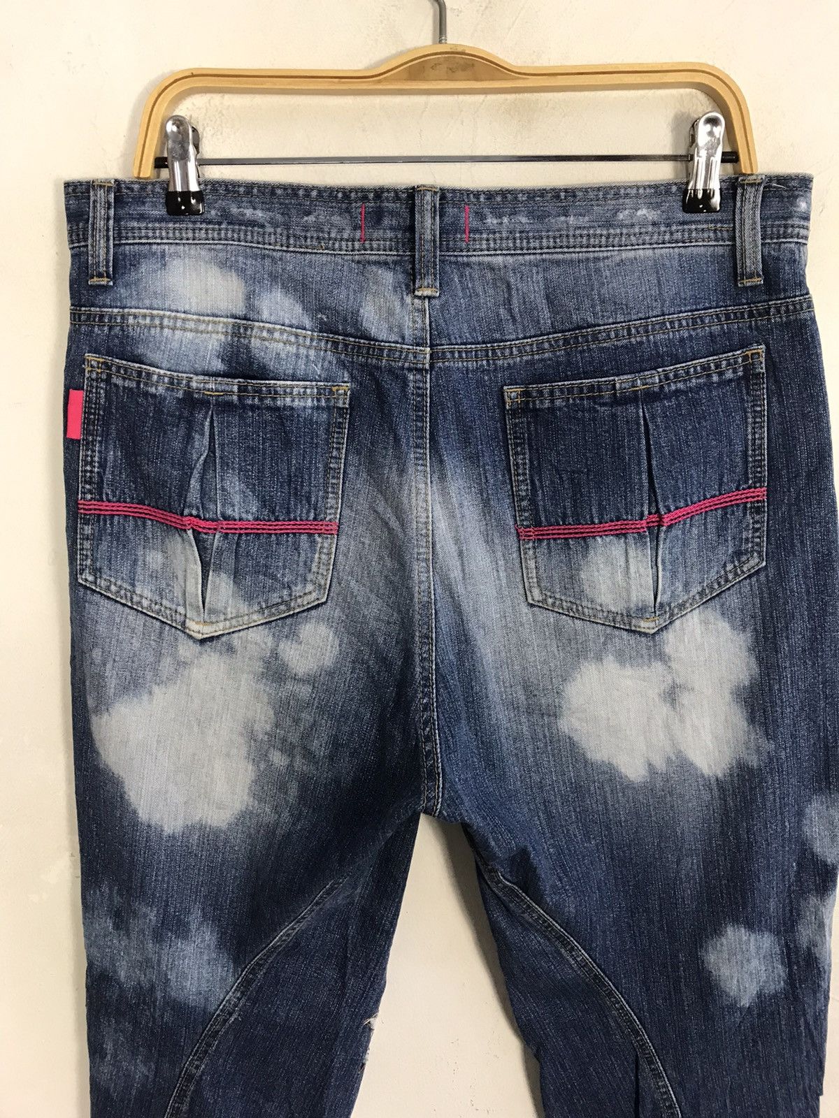 Japanese Brand Hop Hips Ripped Distressed Indigo Denim Fits Size 34 Size US 34 / EU 50 - 4 Thumbnail