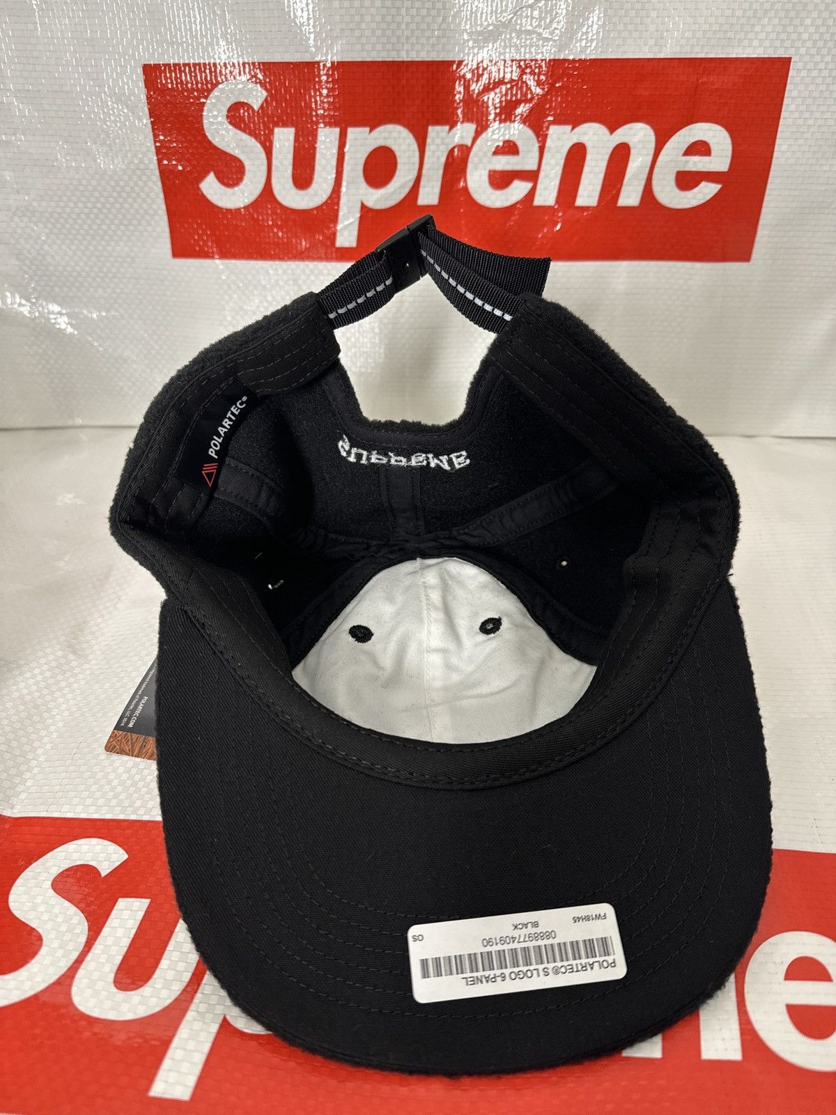 Supreme polartec s logo 6 panel cap fw 18