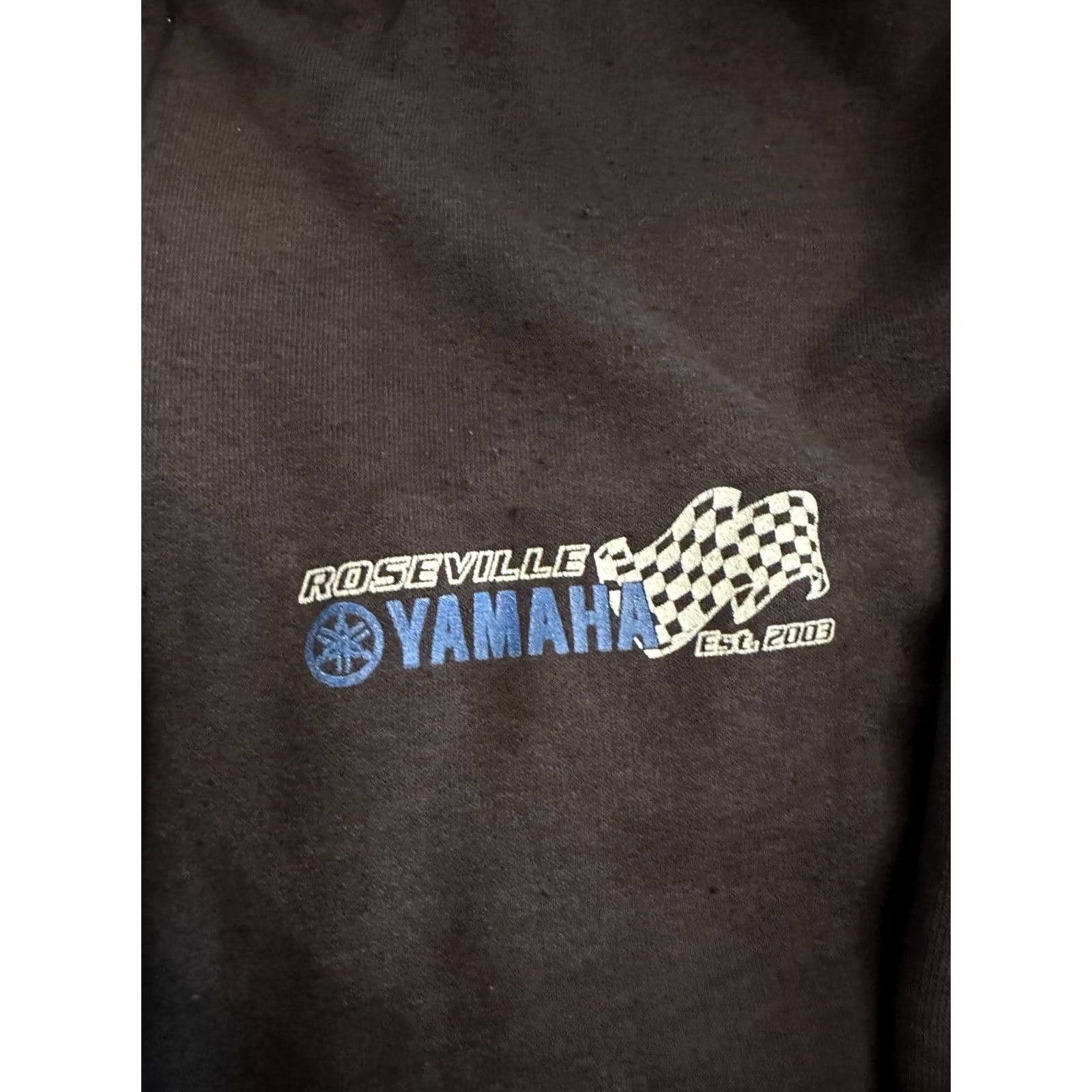 Yamaha VINTAGE Yamaha Racing Motocross Zip Hoodie XL Distressed Black Men Regular Full Zip XL Distressed Size US XL / EU 56 / 4 - 2 Thumbnail