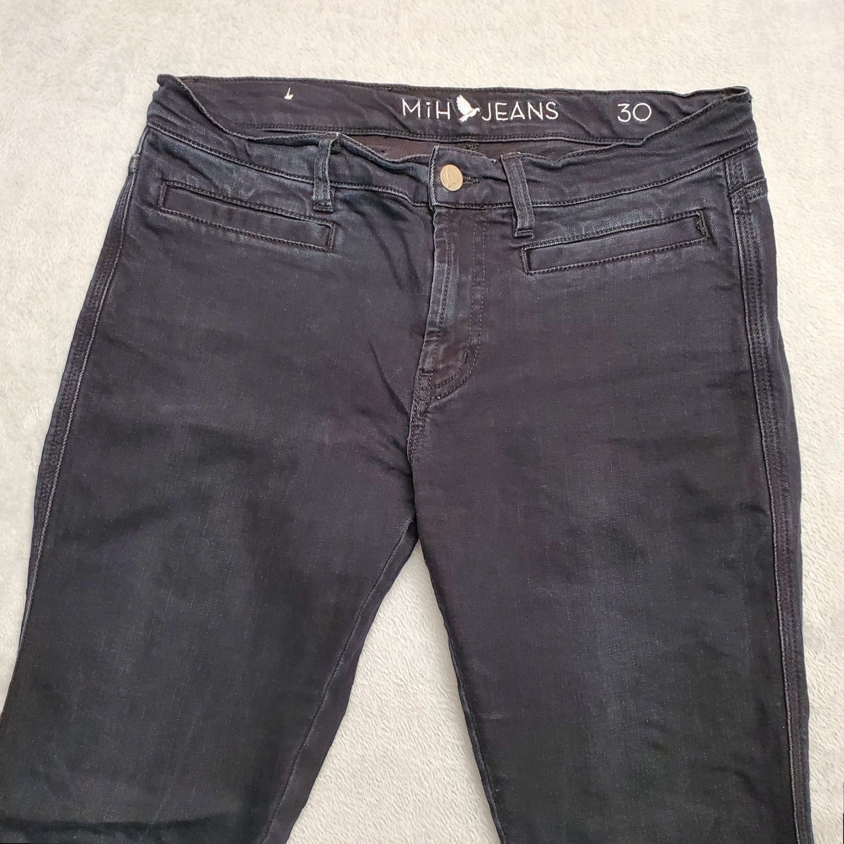 Vintage MiH Jeans Women Size 30 Black Denum Ellsworth High Rise Skinny Casual Jeans Size 30" / US 8 / IT 44 - 3 Thumbnail