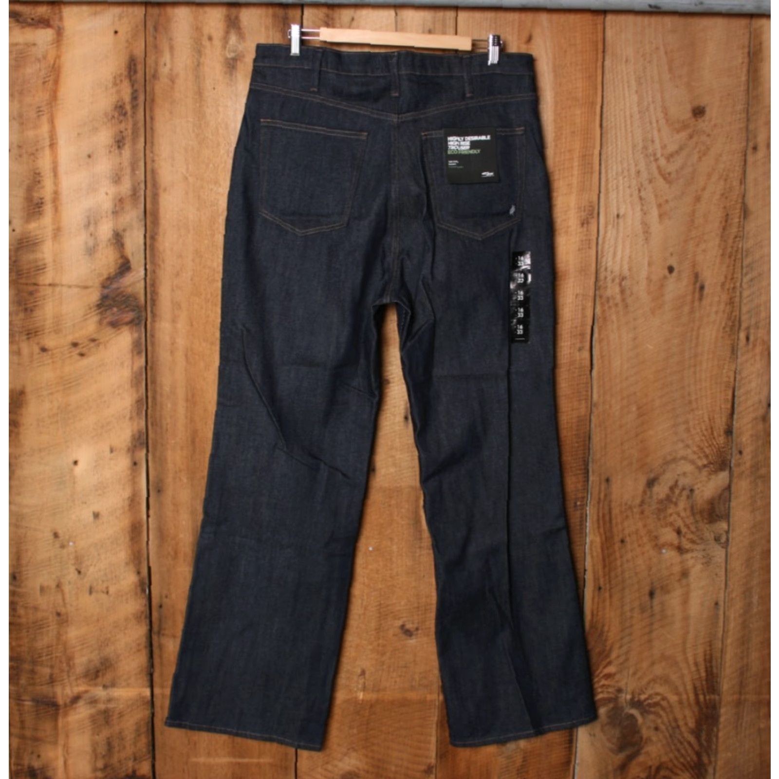 Silver Jeans Co. SILVER Jeans Blue Denim Jeans Sz. 16 L33 High Rise Wide-Leg 5-Pocket Womens Size 38" / US 16 / IT 52 - 3 Thumbnail