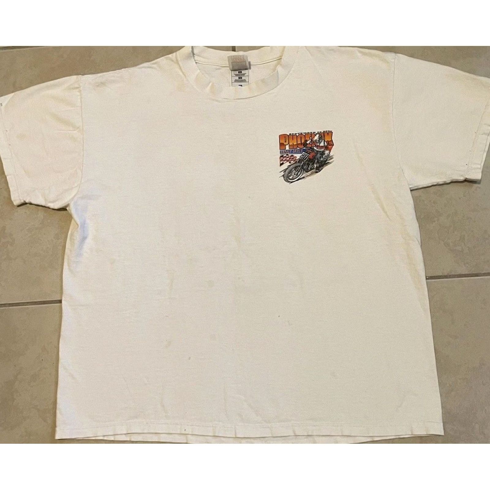 Harley Davidson VINTAGE Motocross Shirt M White Harley Davidson Distressed Boxy Phoenix Arizona Manzanita Speedway 90s Y2K Biker Grunge USA Rockabilly Size US M / EU 48-50 / 2 - 2 Thumbnail