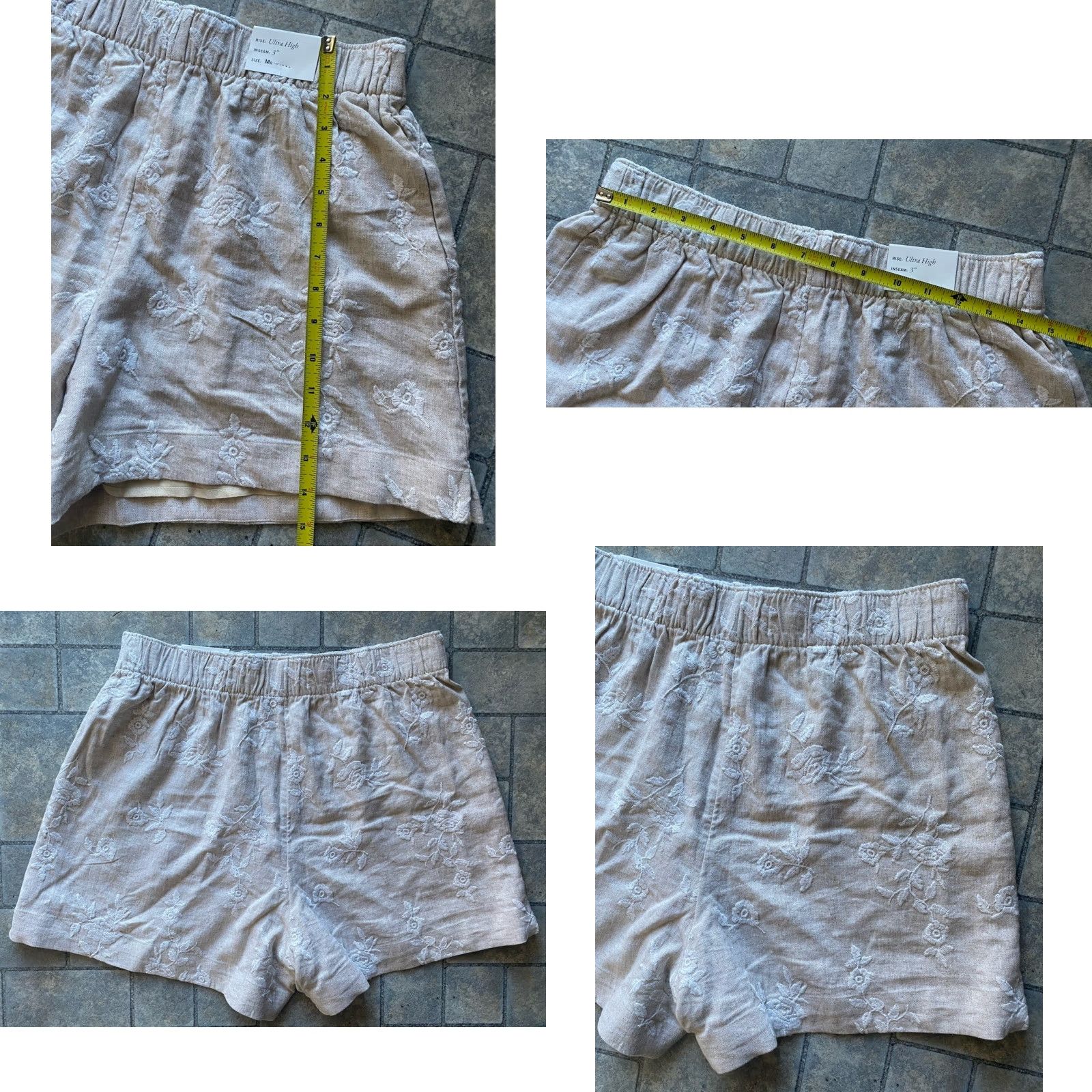 Abercrombie & Fitch Abercrombie & Fitch Ultra High Rise Shorts Women M Floral Embroidery Multicolor Size 32" / US 10 / IT 46 - 8 Thumbnail