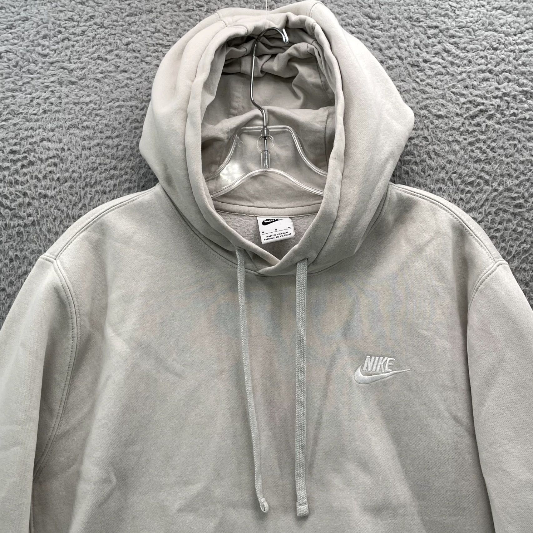 Nike Nike Hoodie Men's Med Ivory Sportswear Y2K Streetwear Minimalist Comfy Basic Gym Size US M / EU 48-50 / 2 - 2 Thumbnail