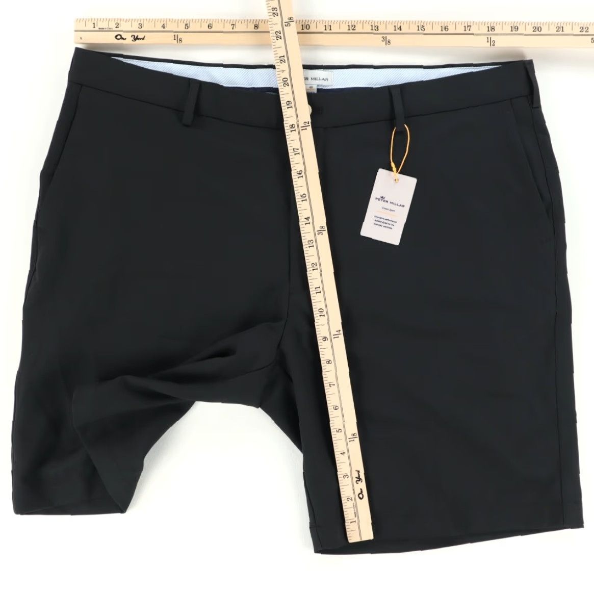 Peter Millar Peter Millar Crown Sport Shorts Black Men 40 Polyester Microfiber Golf Regular Inseam 8in Chino Casual Suitability: Men's 40 Size US 40 / EU 56 - 3 Thumbnail