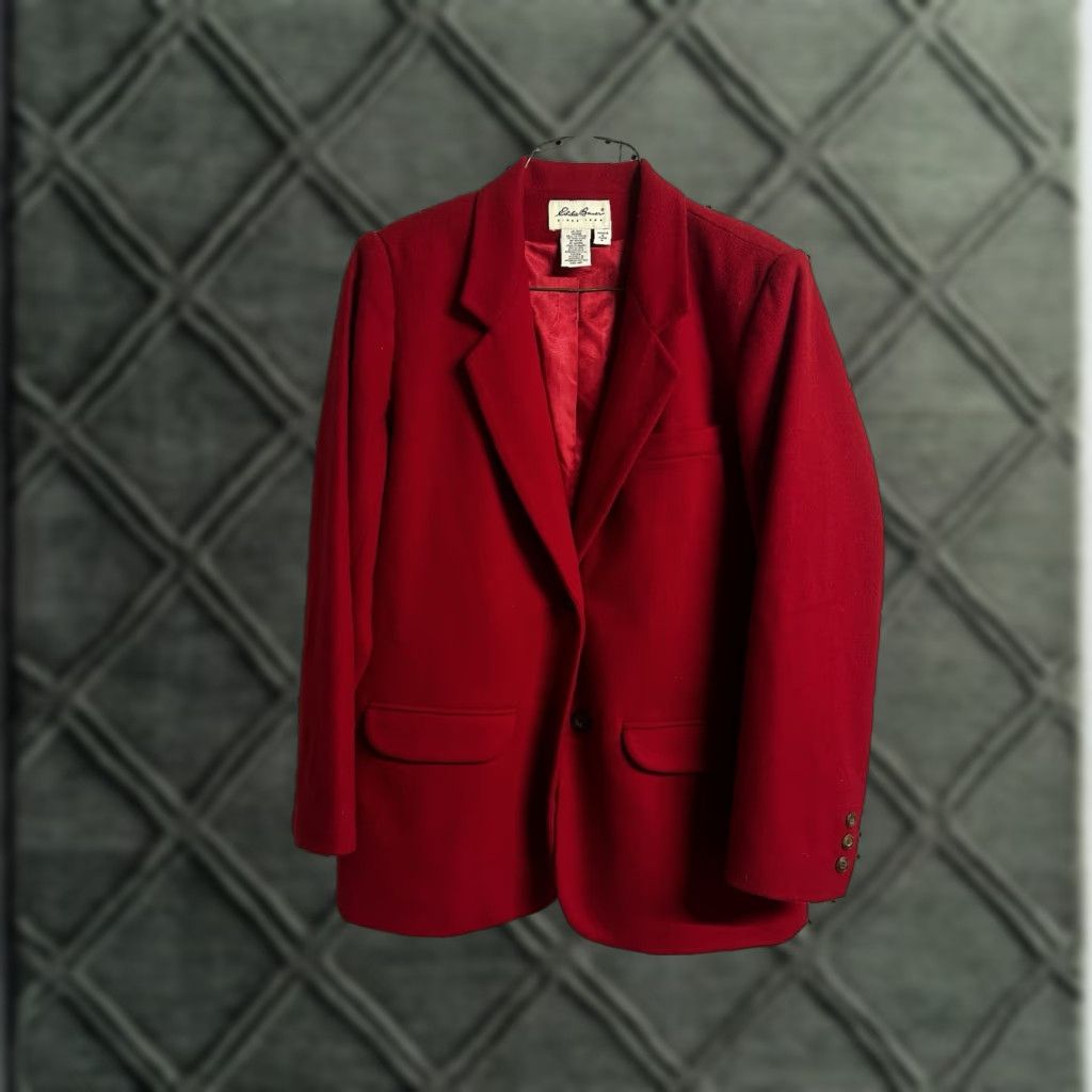 Eddie Bauer VINTAGE Eddie Bauer Blazer Womens Medium Red Wool Blend Jacket Size M / US 6-8 / IT 42-44 - 1 Thumbnail