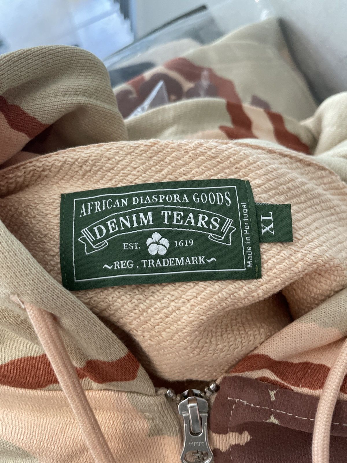 DENIM TEARS Denim Tears Cotton Wreath Zip Hoodie Tan Camo XL Size US XL / EU 56 / 4 - 3 Thumbnail