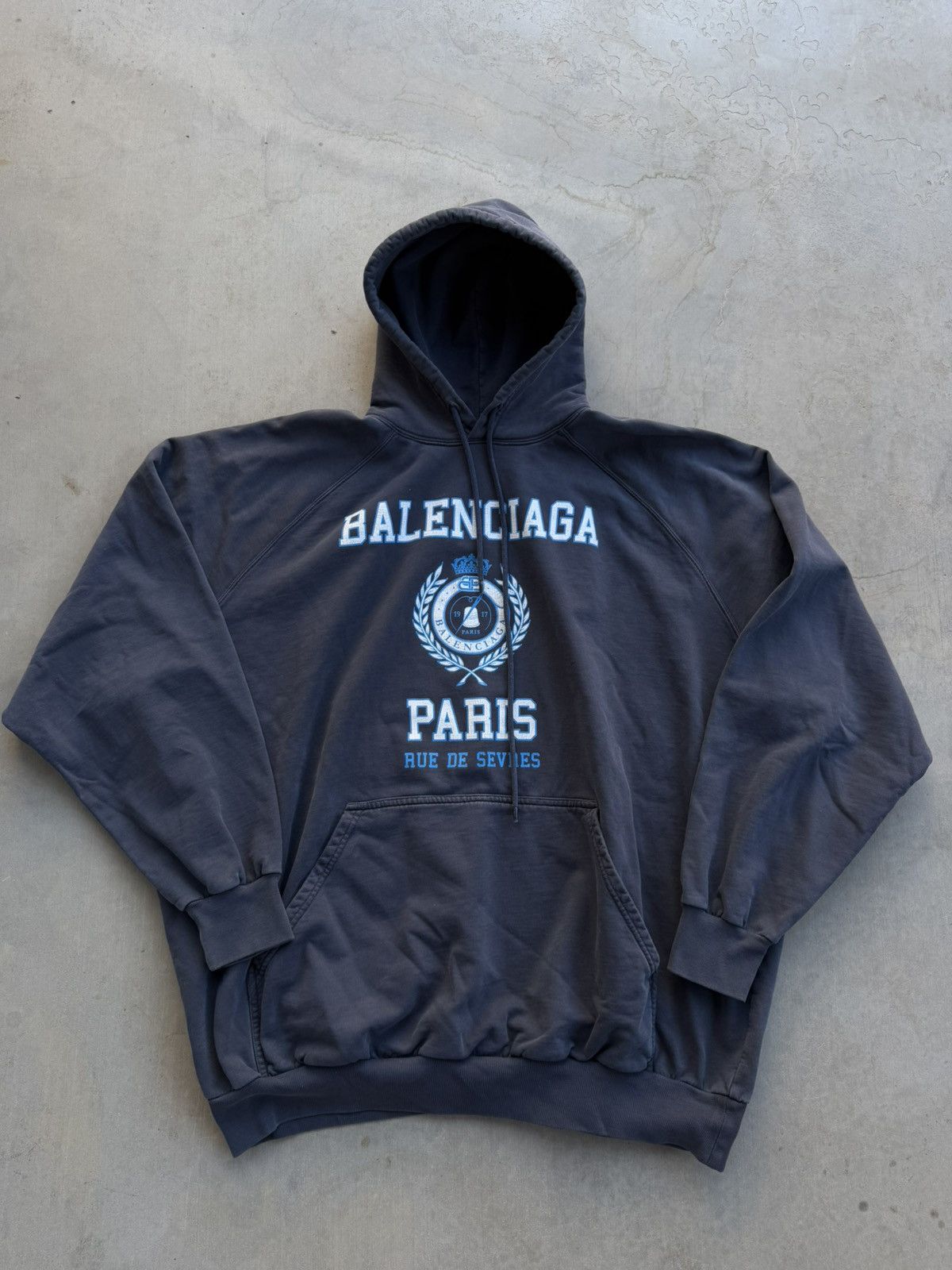 Balenciaga Balenciaga Oversized Hoodie – “Marine Blue” Medium Size US M / EU 48-50 / 2 - 1 Thumbnail