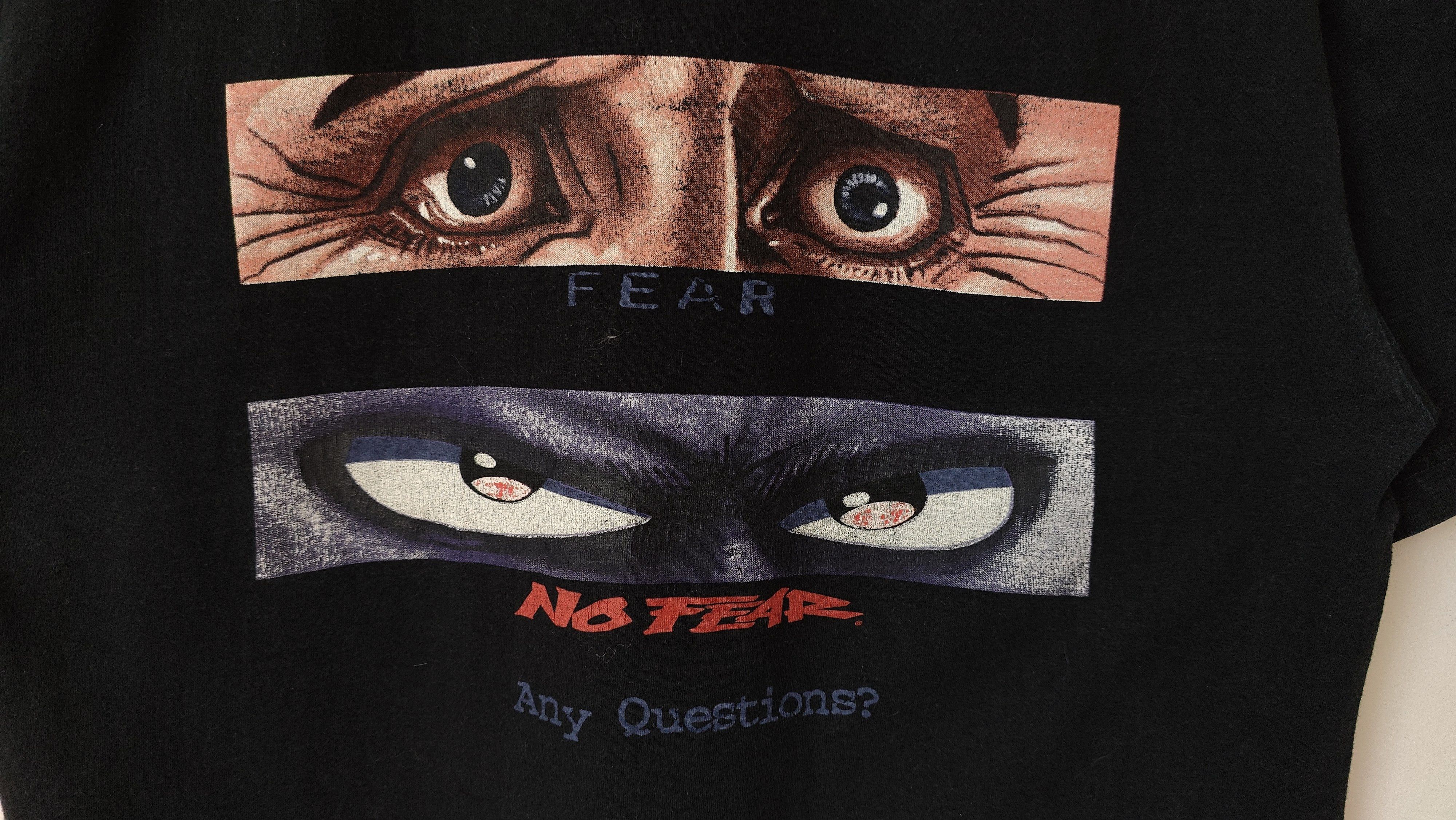 No Fear No Fear Vintage 90s Any Questions VTG Tshirt Size US L / EU 52-54 / 3 - 3 Thumbnail