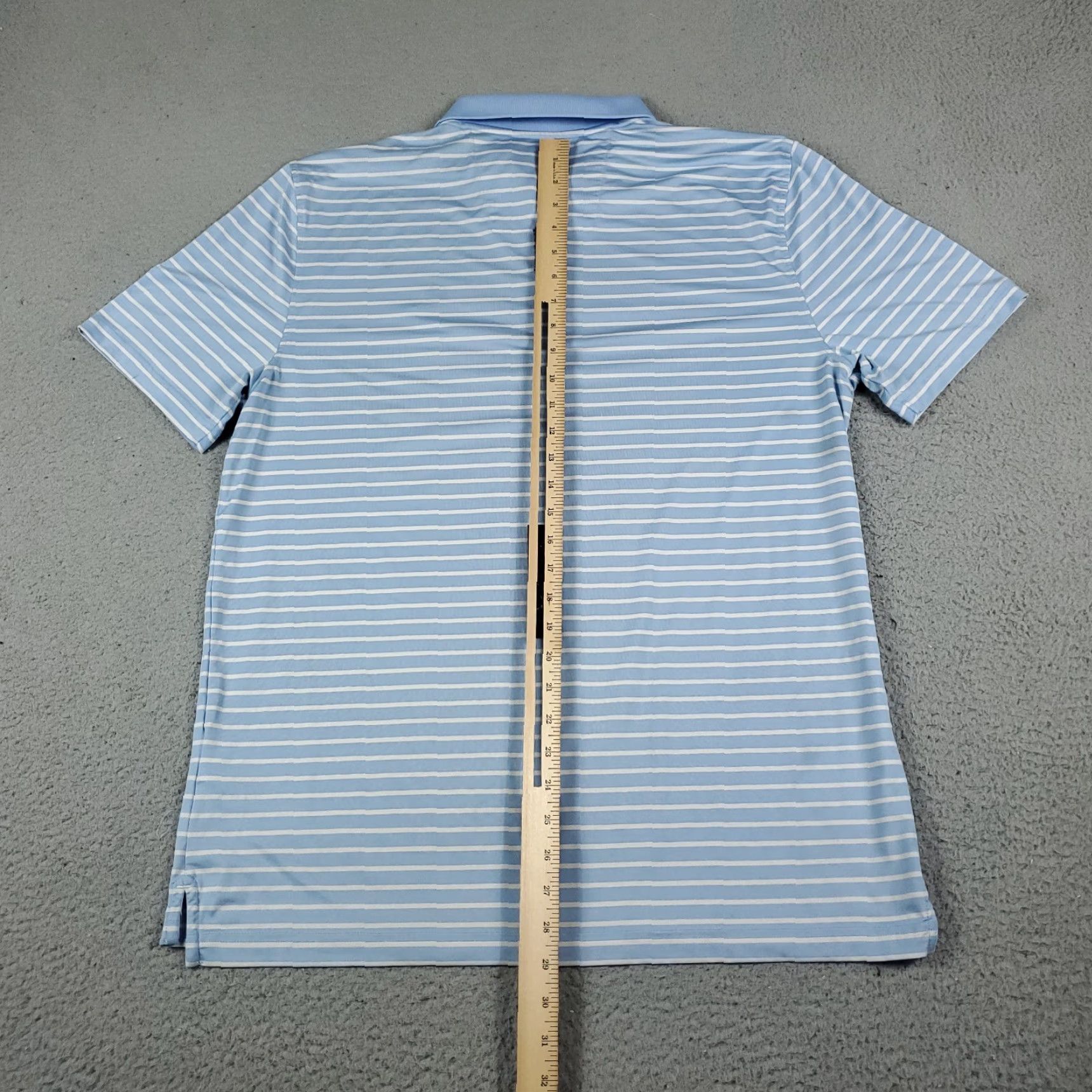 Nautica Nautica Polo Shirt L Blue Striped Short Sleeve Golf Casual Mens Size US L / EU 52-54 / 3 - 5 Thumbnail
