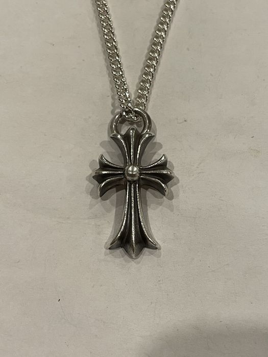 Chrome Hearts Chrome Hearts Large Cross Bale Pendant Silver Chain ...