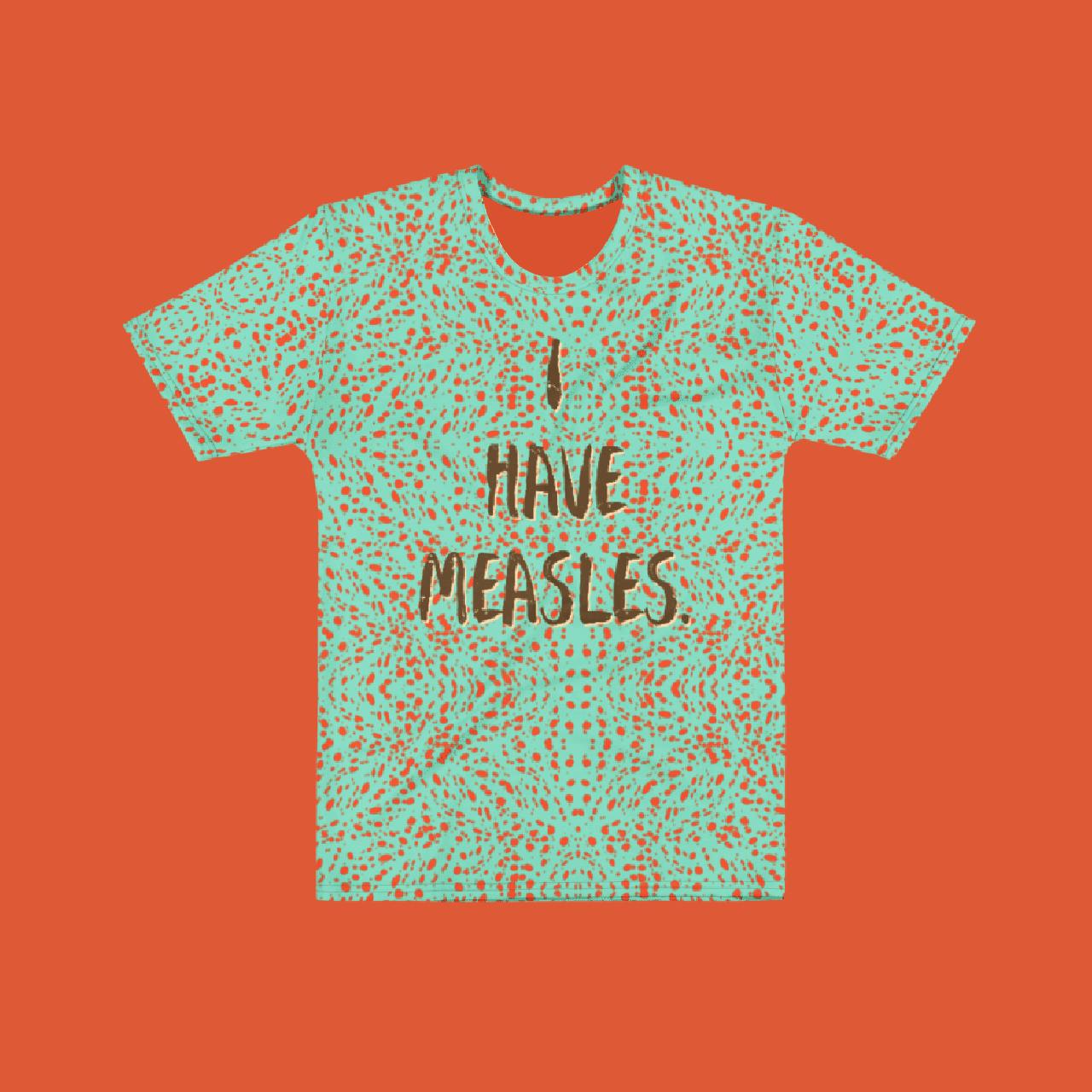 Other ‘I Have Measles’ T-Shirt (in Orange + Greent/Mint) Size US XXL / EU 58 / 5 - 2 Thumbnail