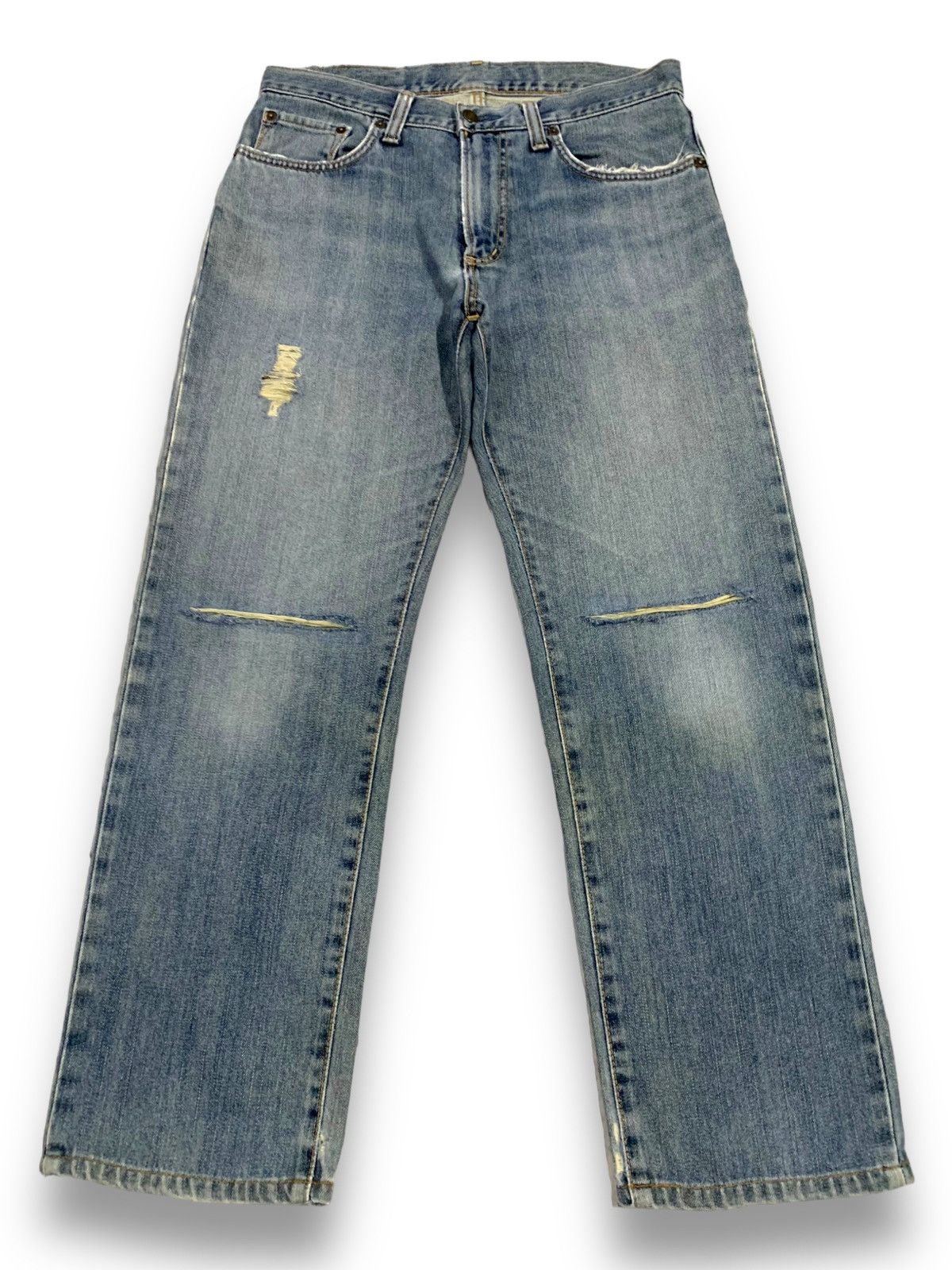 Edwin Vintage Edwin 404 Straight Leg Distressed Grunge Jeans Size US 31 - 1 Thumbnail