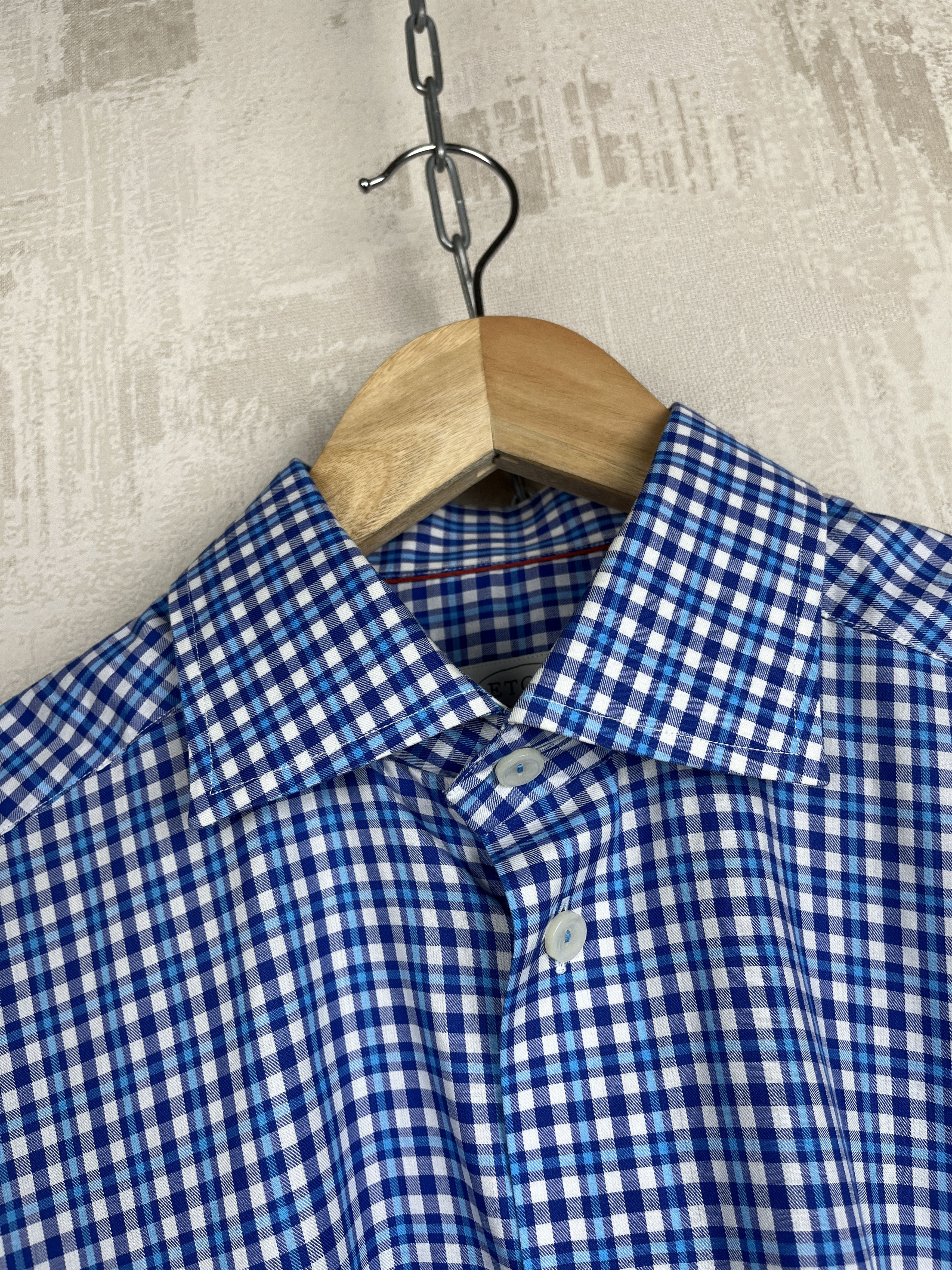 Eton Eton Check Dress Shirt Long Sleeve Men's Size 39 15.5 Size US M / EU 48-50 / 2 - 6 Thumbnail