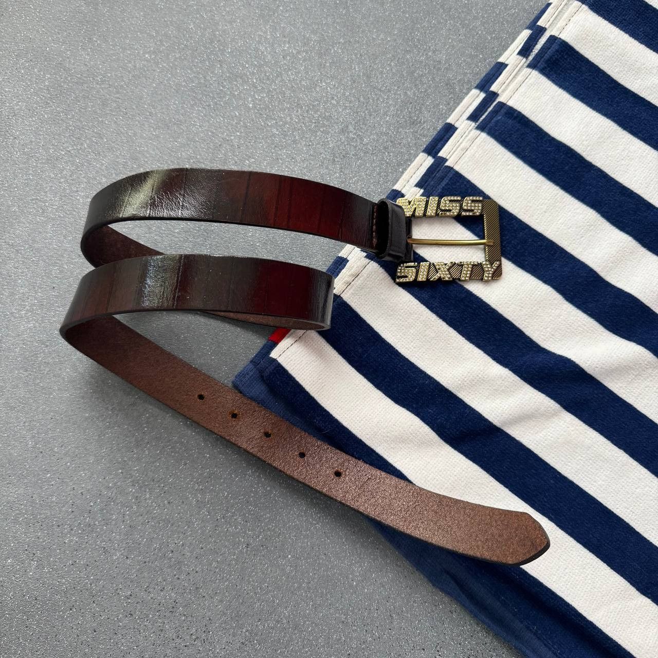 Miss Sixty × Vintage Miss Sixty Vintage Y2K Leather Belt Size ONE SIZE - 3 Thumbnail