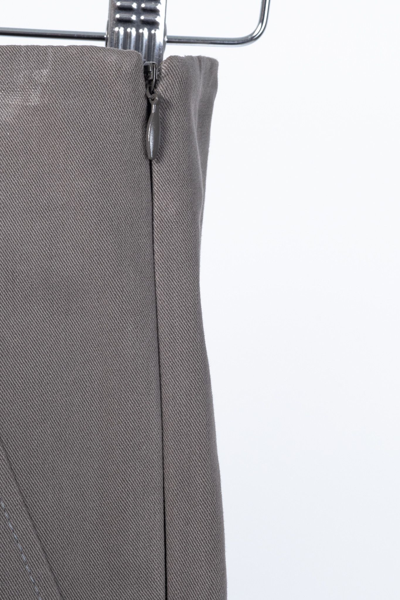 Brunello Cucinelli Brunello Cucinelli Taupe Grey Cotton-Twill Leggings Size 27" / US 4 / IT 40 - 6 Thumbnail
