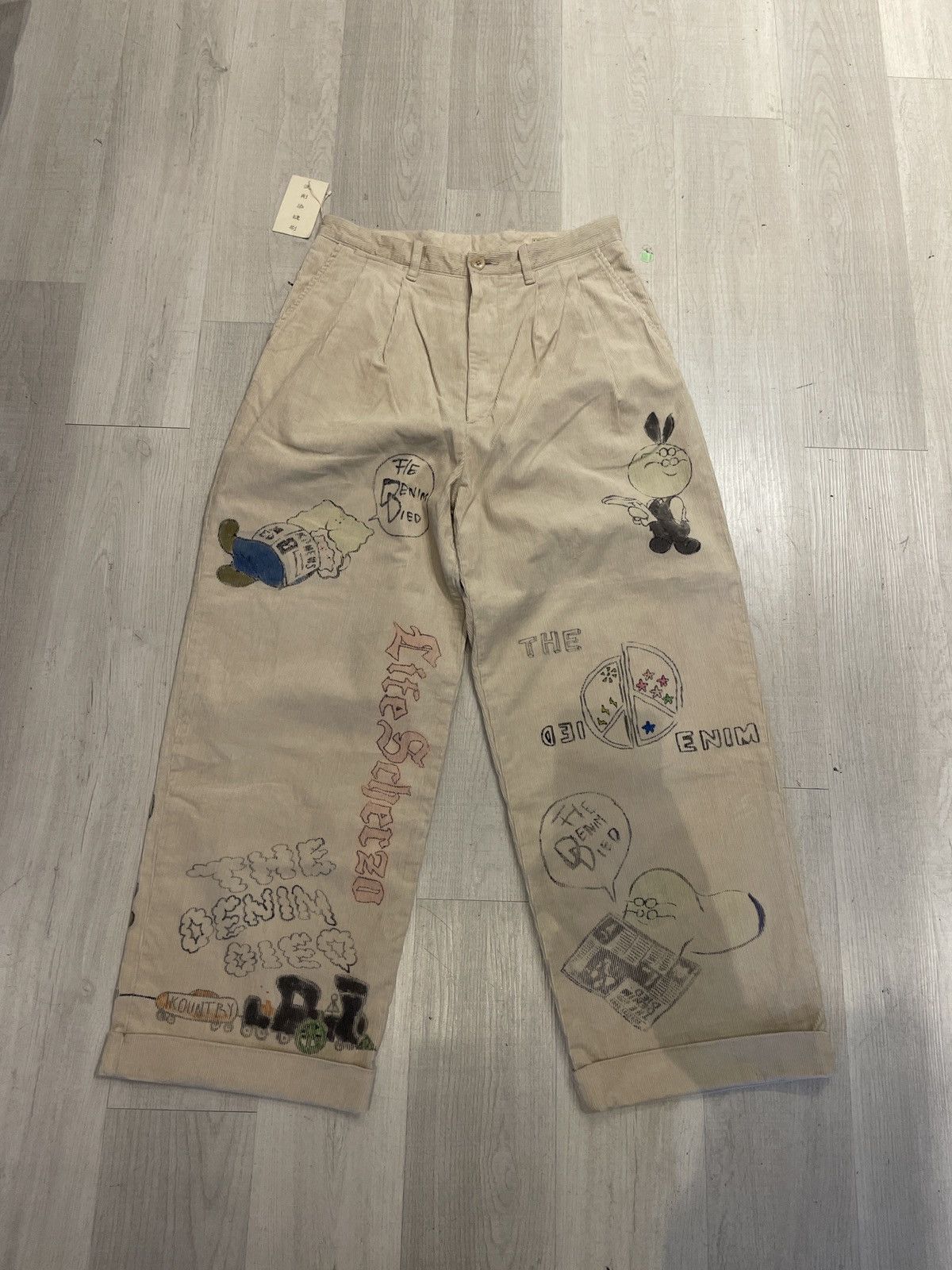 Kapital Kapital 14W Corduroy Ivy Pants Memorial Paint Model Beige Size US 31 - 1 Thumbnail