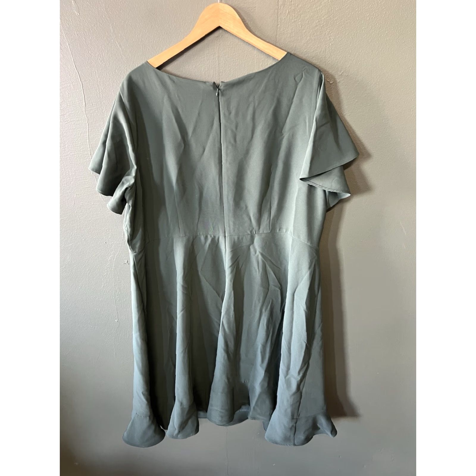 Loft LOFT Green Short Sleeve Shirt Dress Plus Size 20 Shirt Dress Womens Size 3XL / US 20-22 - 2 Thumbnail