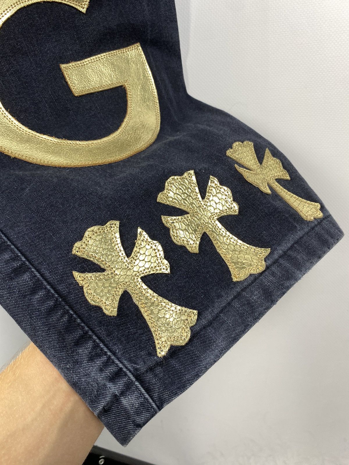 Dolce & Gabbana Dolce & Gabbana Double BIG LOGO Faded Black Denim Pants Size US 37 - 10 Thumbnail